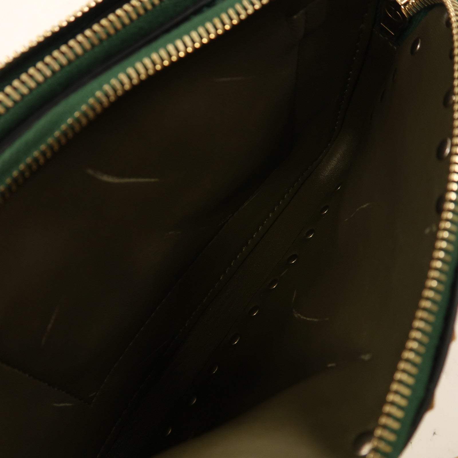 Valentino 皮革/帆布Shoulder Bag金扣肩背袋
