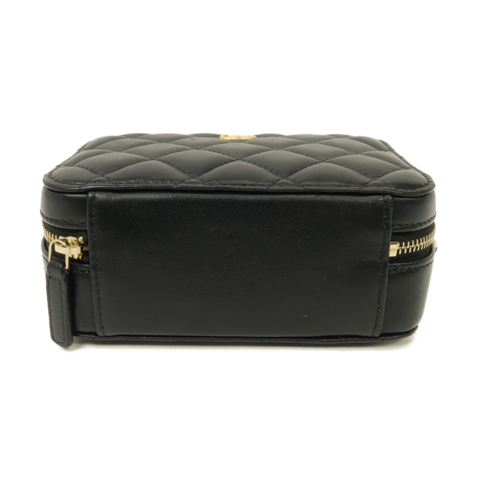 CHANEL 【激減優惠】菱格Caviar皮革Chain Camera Bag金扣鏈帶肩背袋黑色