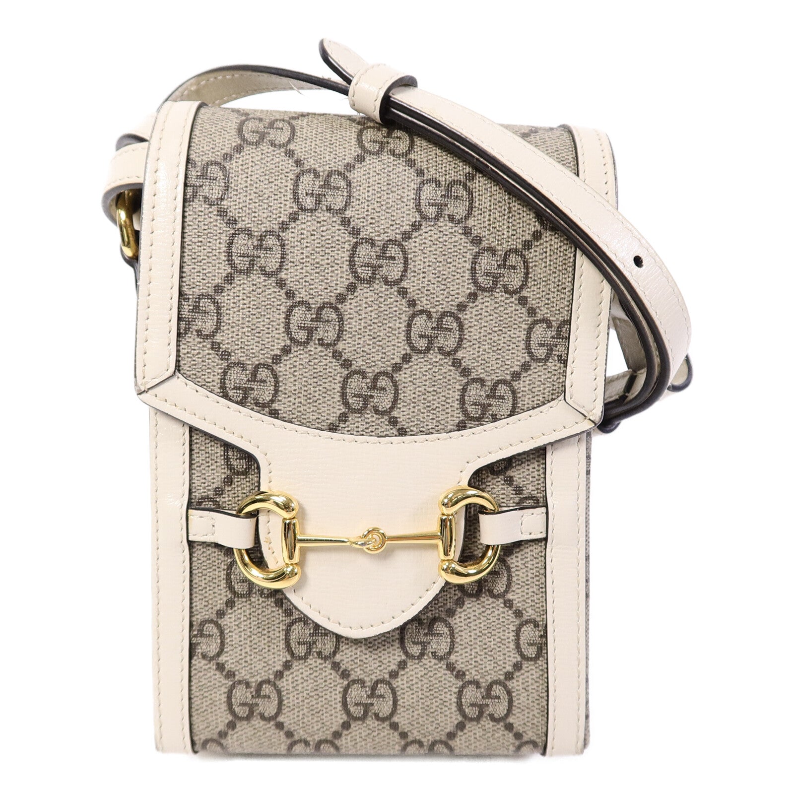 GUCCI 塗層帆布1955 Horsebit Mini肩背袋