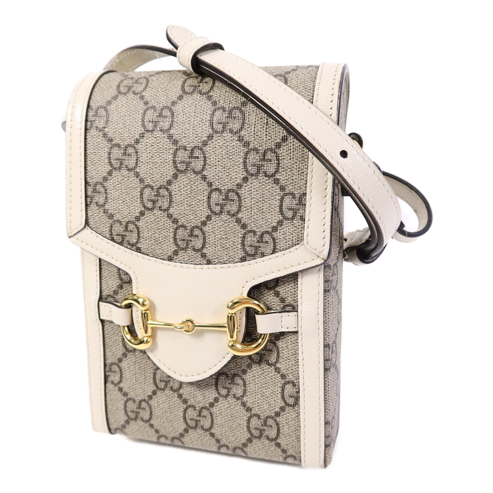 GUCCI 塗層帆布1955 Horsebit Mini肩背袋