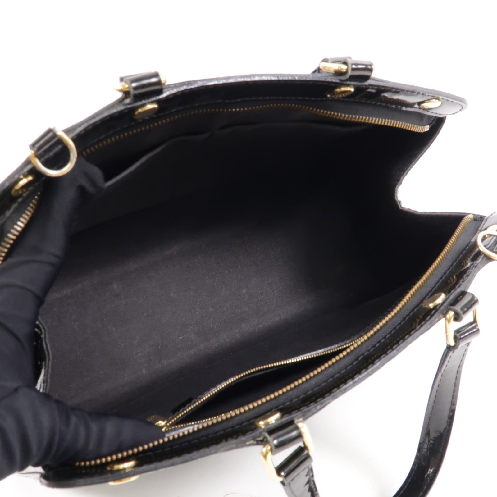 LOUIS VUITTON Vernis Brea MM金扣手挽肩背兩用袋