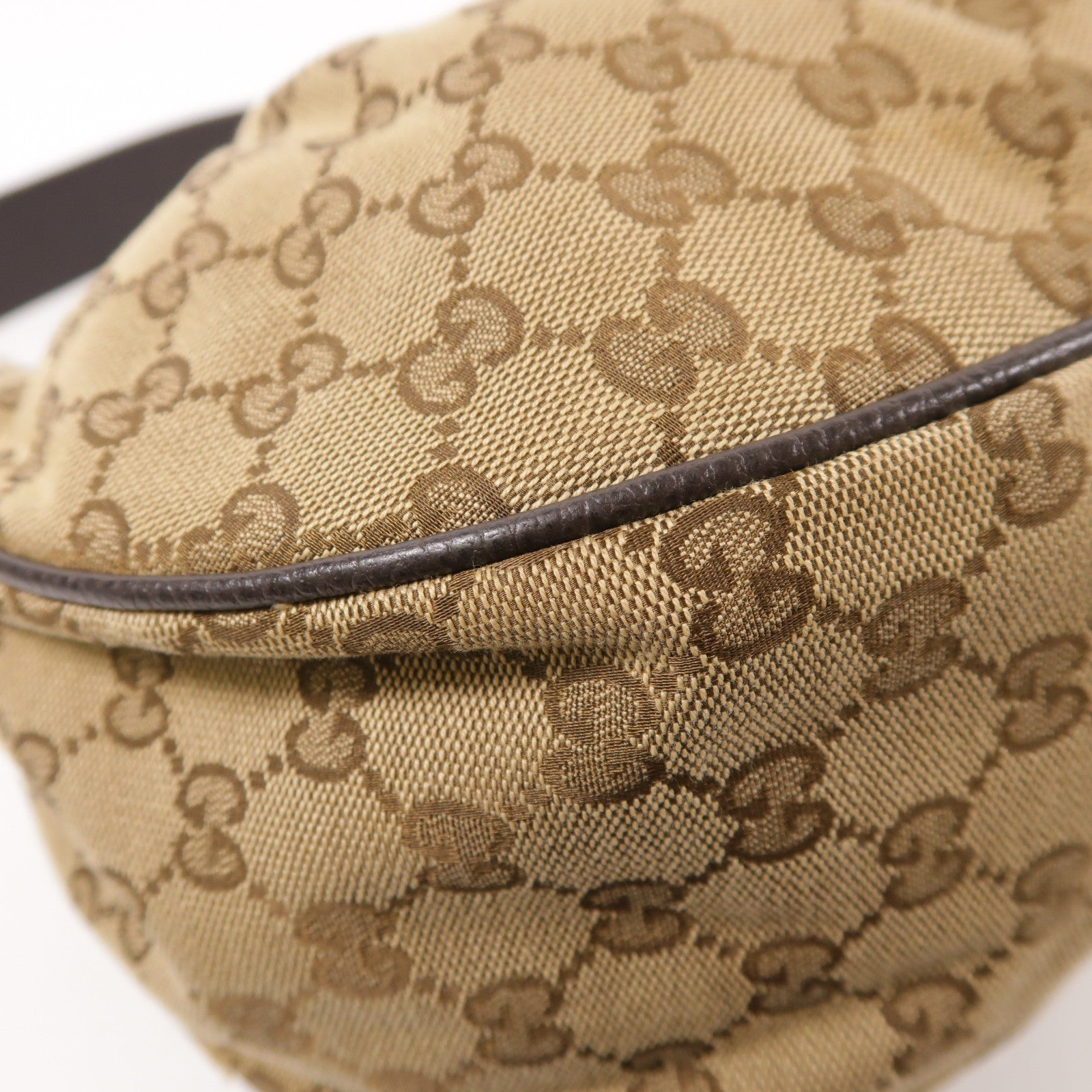 GUCCI GG GHW Shoulder Bag 364843 Canvas Brown