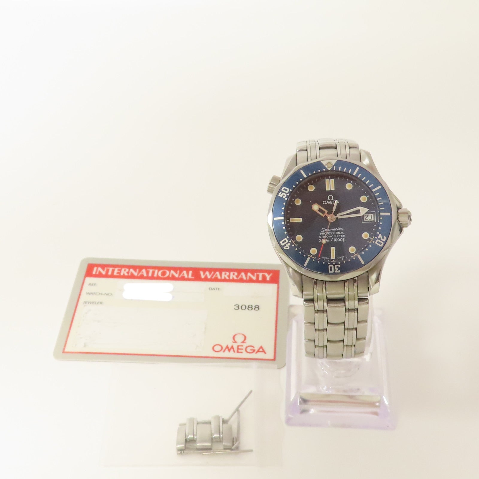 OMEGA Seamaster不鏽鋼手錶自動機芯藍色
