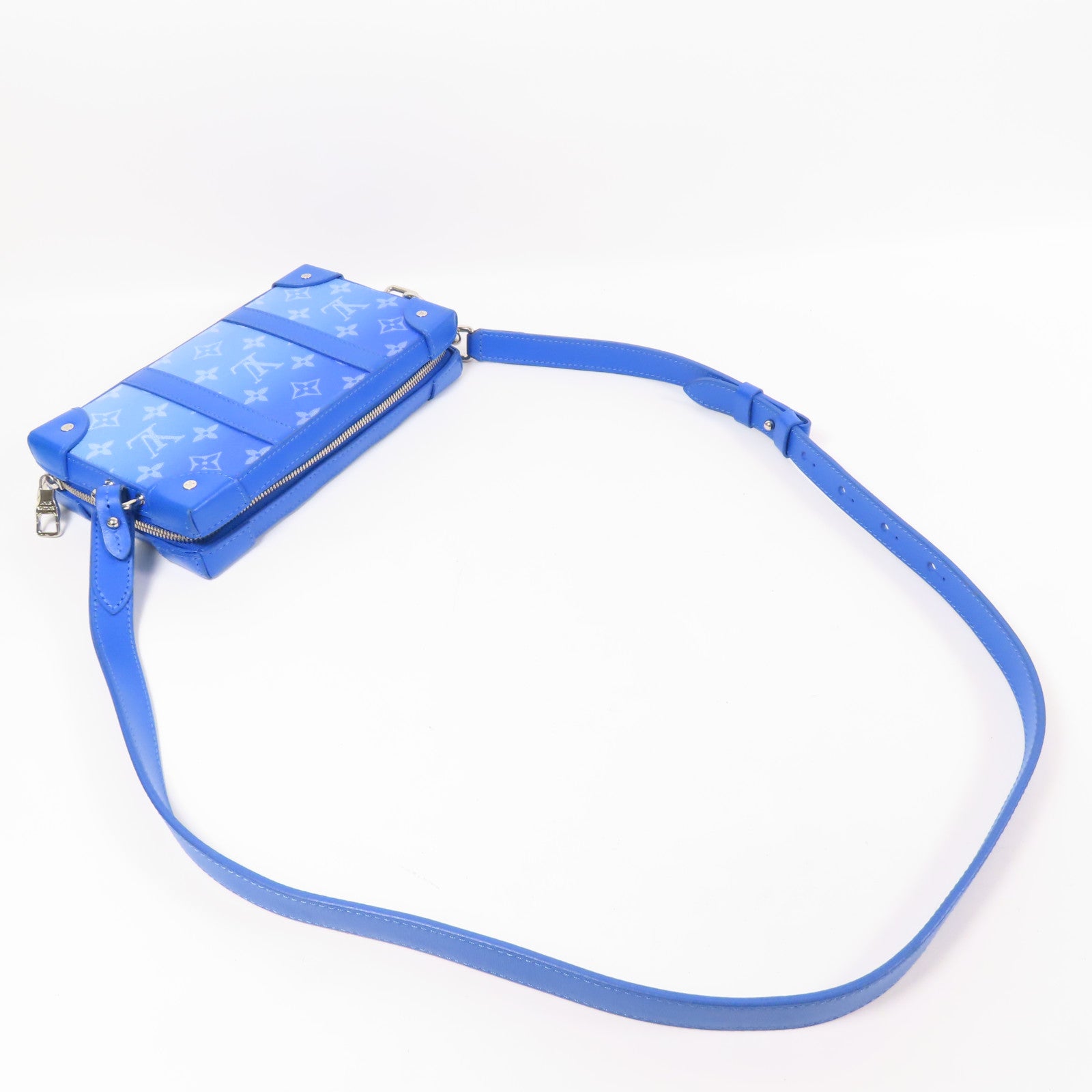 LOUIS VUITTON LV SHW Soft Trunk Wallet Shoulder Bag M45432 Monogram Clouds Blue
