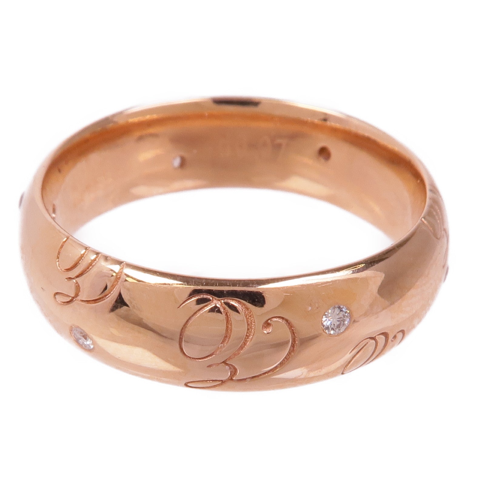 JEWELRY 18K玫瑰金Dimond Ring鑽石戒指US#7.25