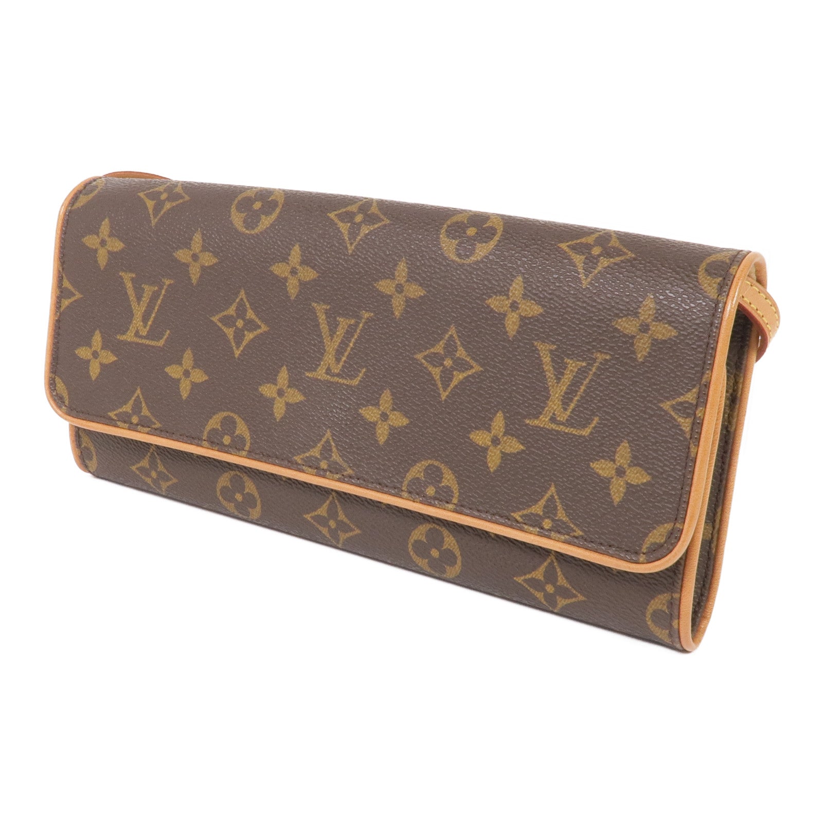 LOUIS VUITTON Monogram Pochette Twin GM金扣肩背袋