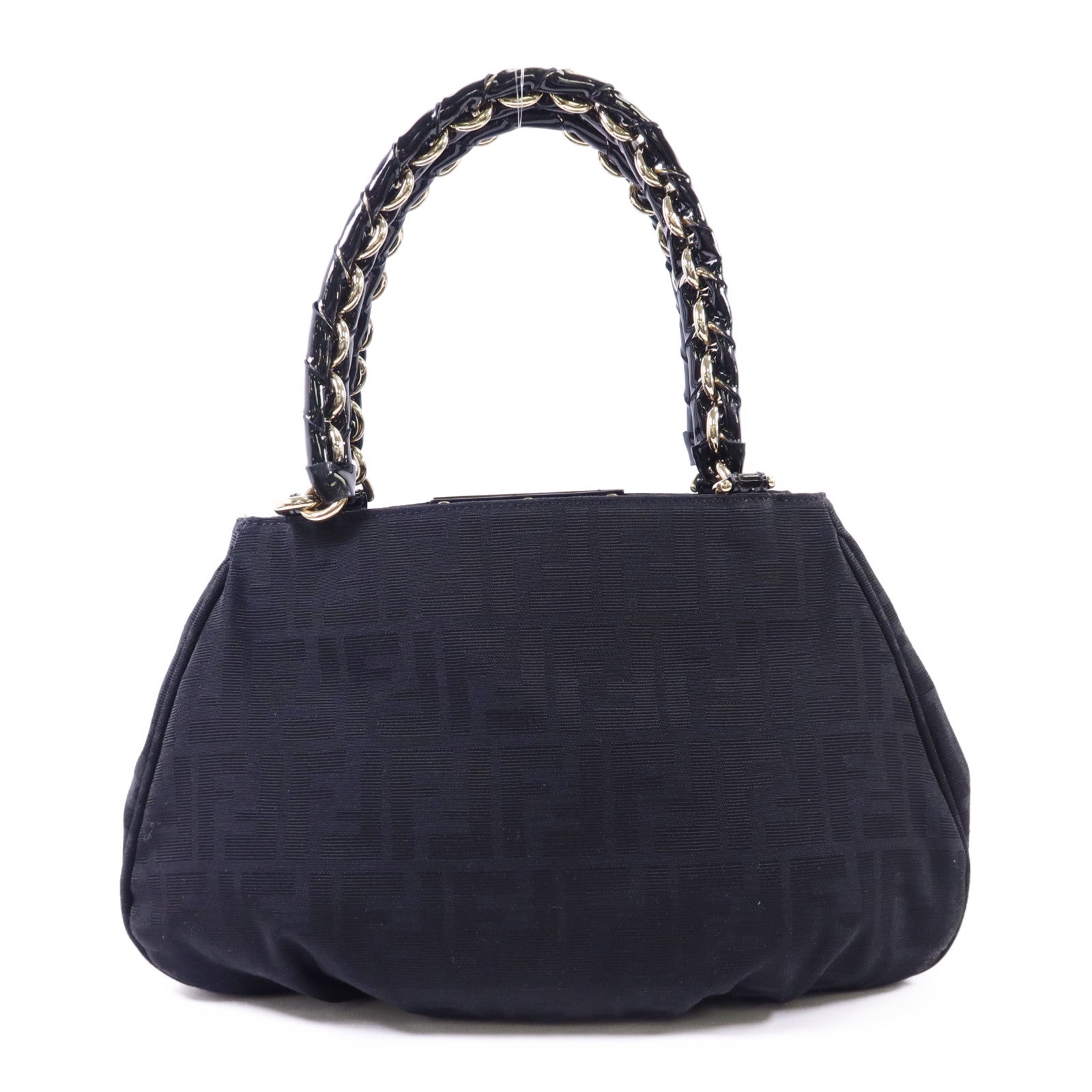 FENDI 帆布Shoulder Bag金扣肩背袋