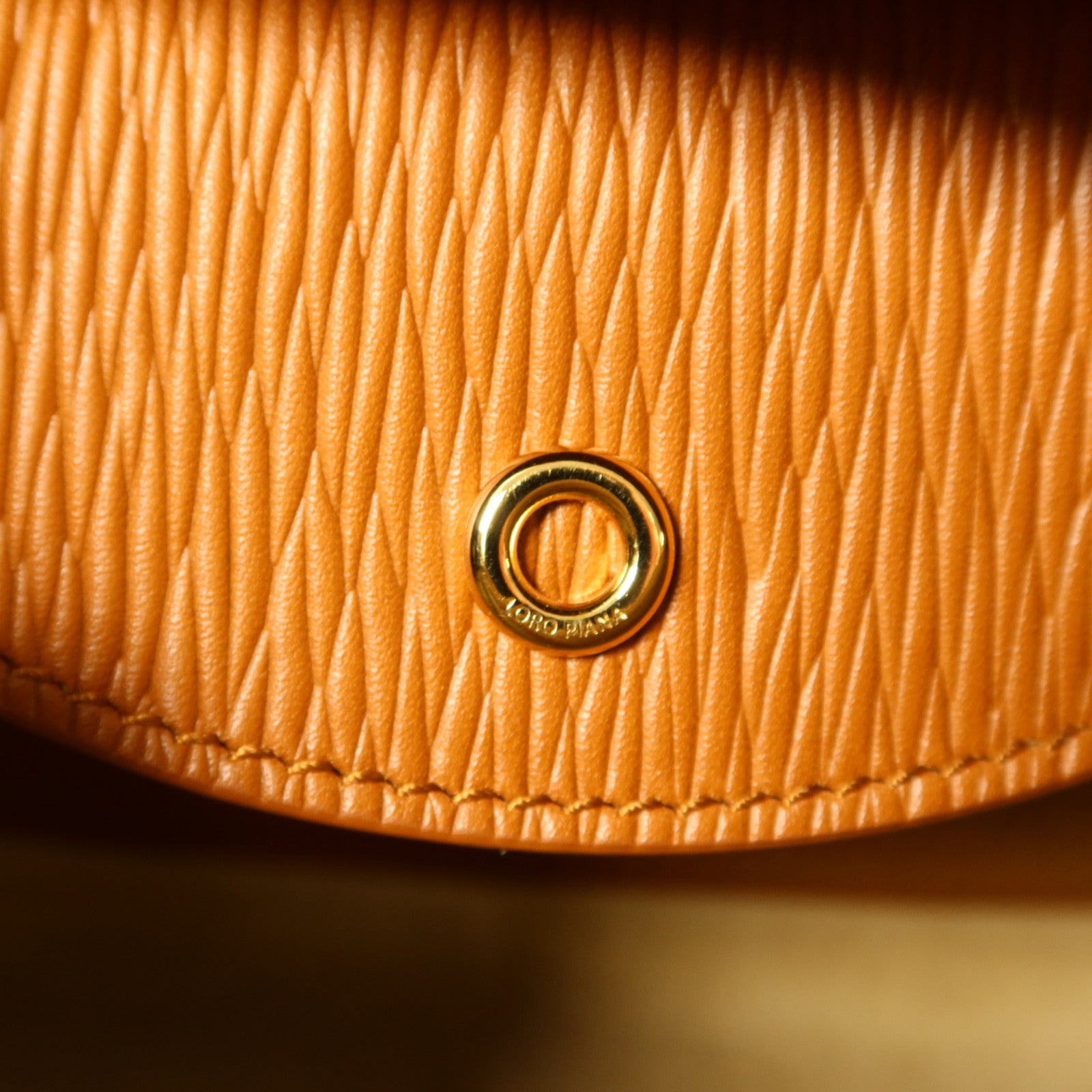 Loro Piana 牛皮皮革Extra Bag L27金扣肩背袋