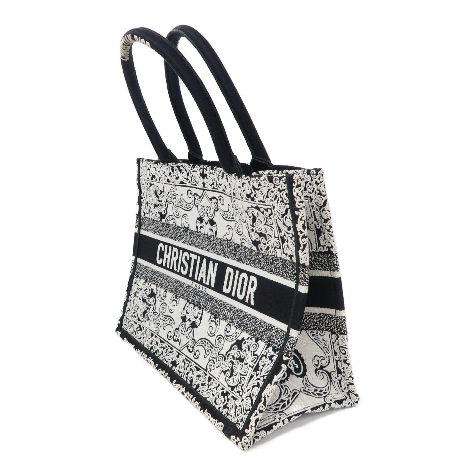 Dior 帆布Book Tote Medium手挽袋黑色/白色