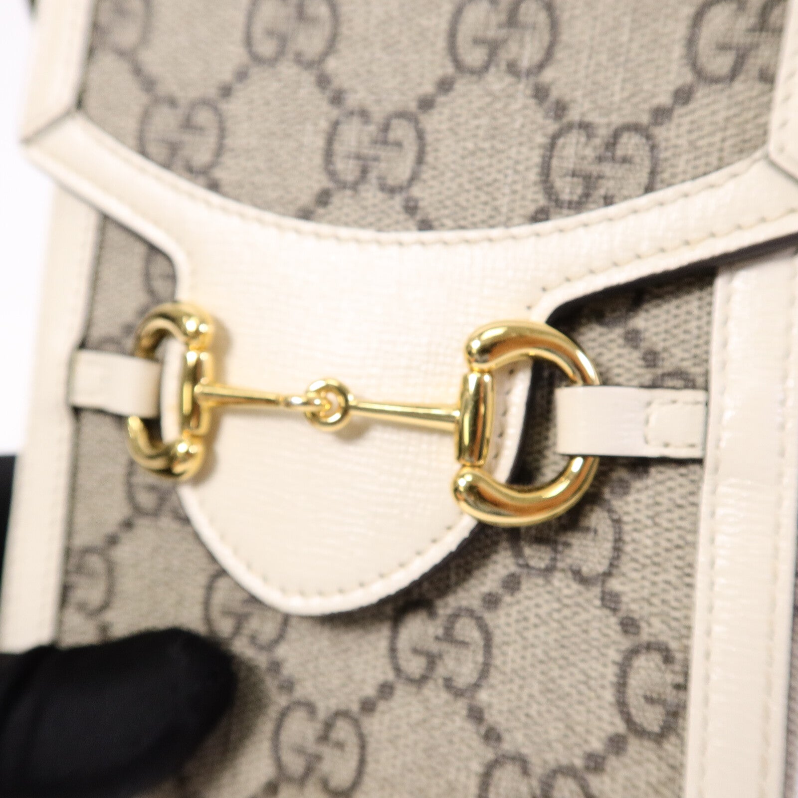 GUCCI 塗層帆布1955 Horsebit Mini肩背袋