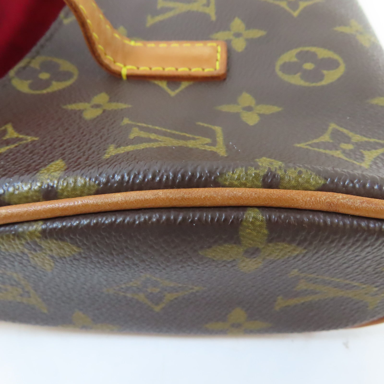 LOUIS VUITTON Monogram Sonatine金扣手挽袋啡色