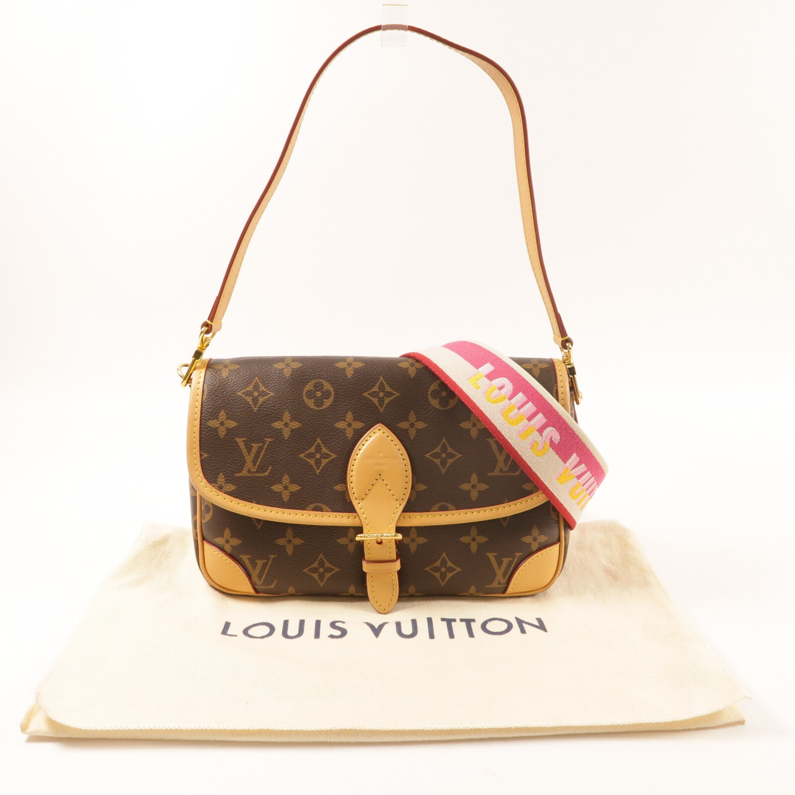 LOUIS VUITTON Monogram Diane金扣肩背袋