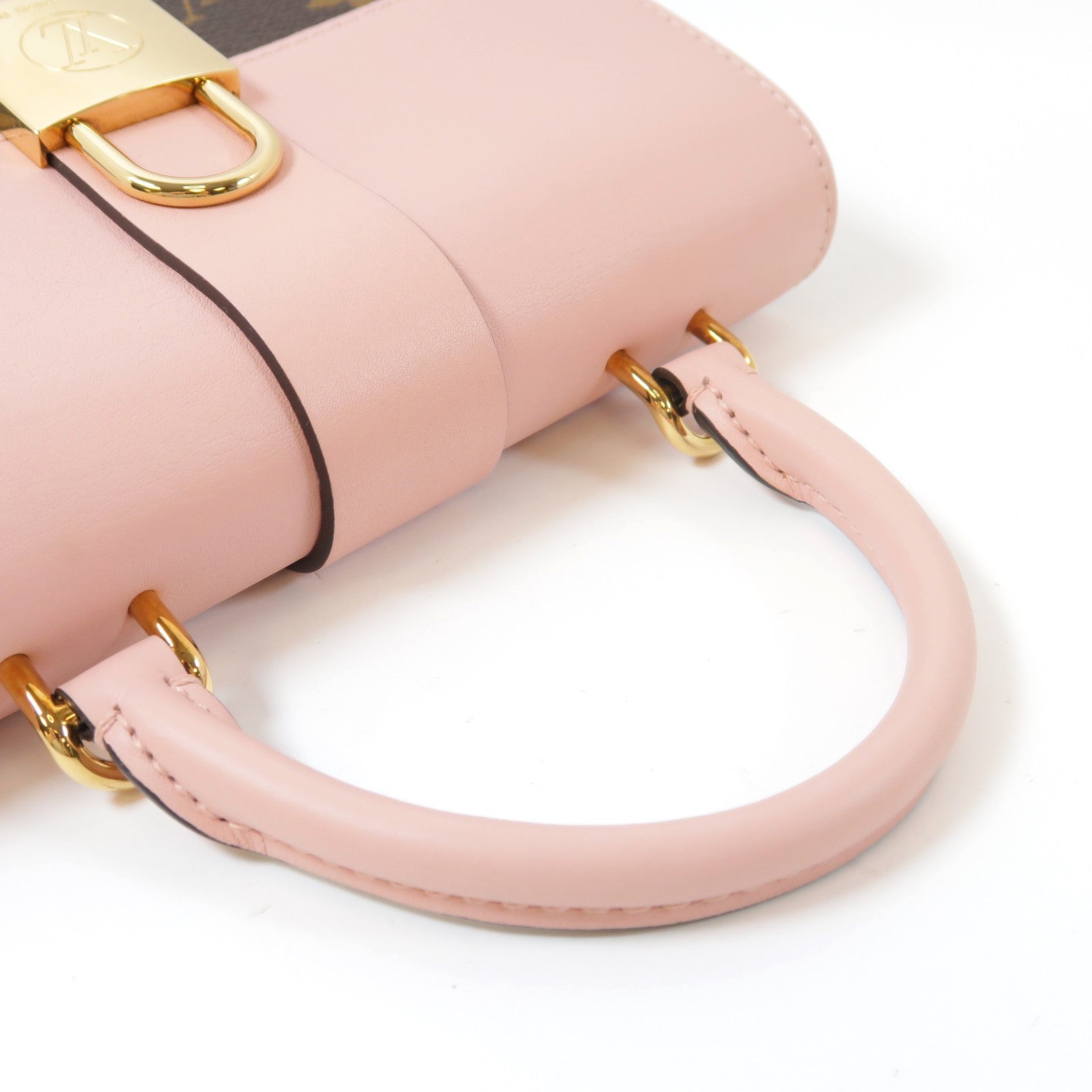 LOUIS VUITTON Monogram Locky BB GHW 手挽肩背兩用袋粉紅色/啡色