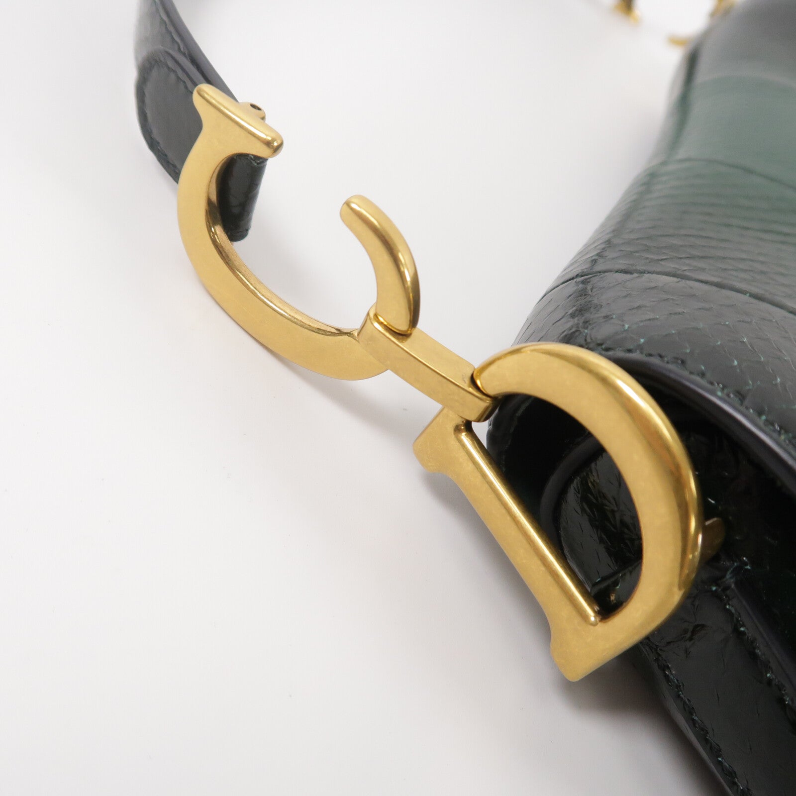 Dior 蛇皮皮革Saddle Medium肩背袋