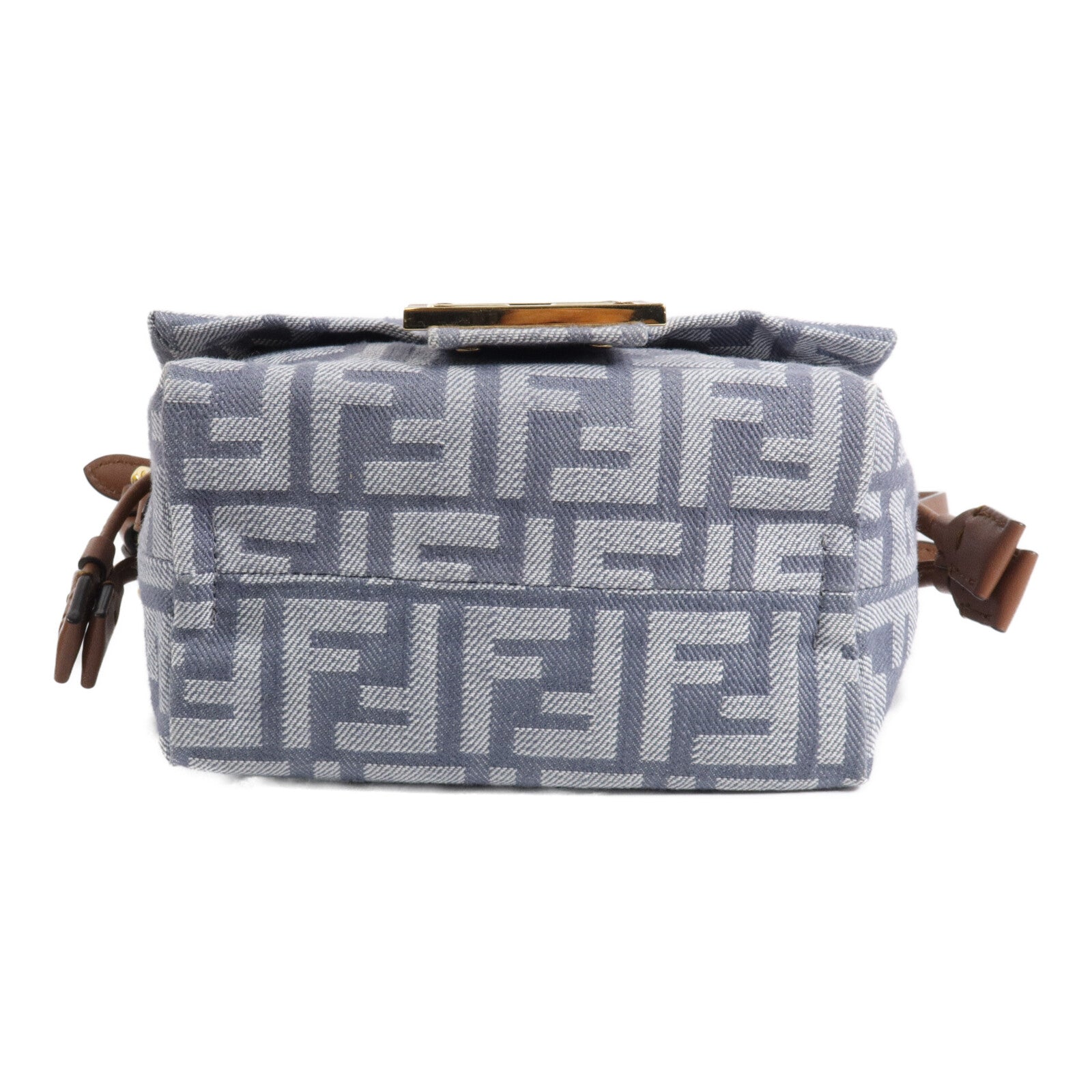 FENDI 牛仔布Mamma Baguette Small手挽肩背兩用袋