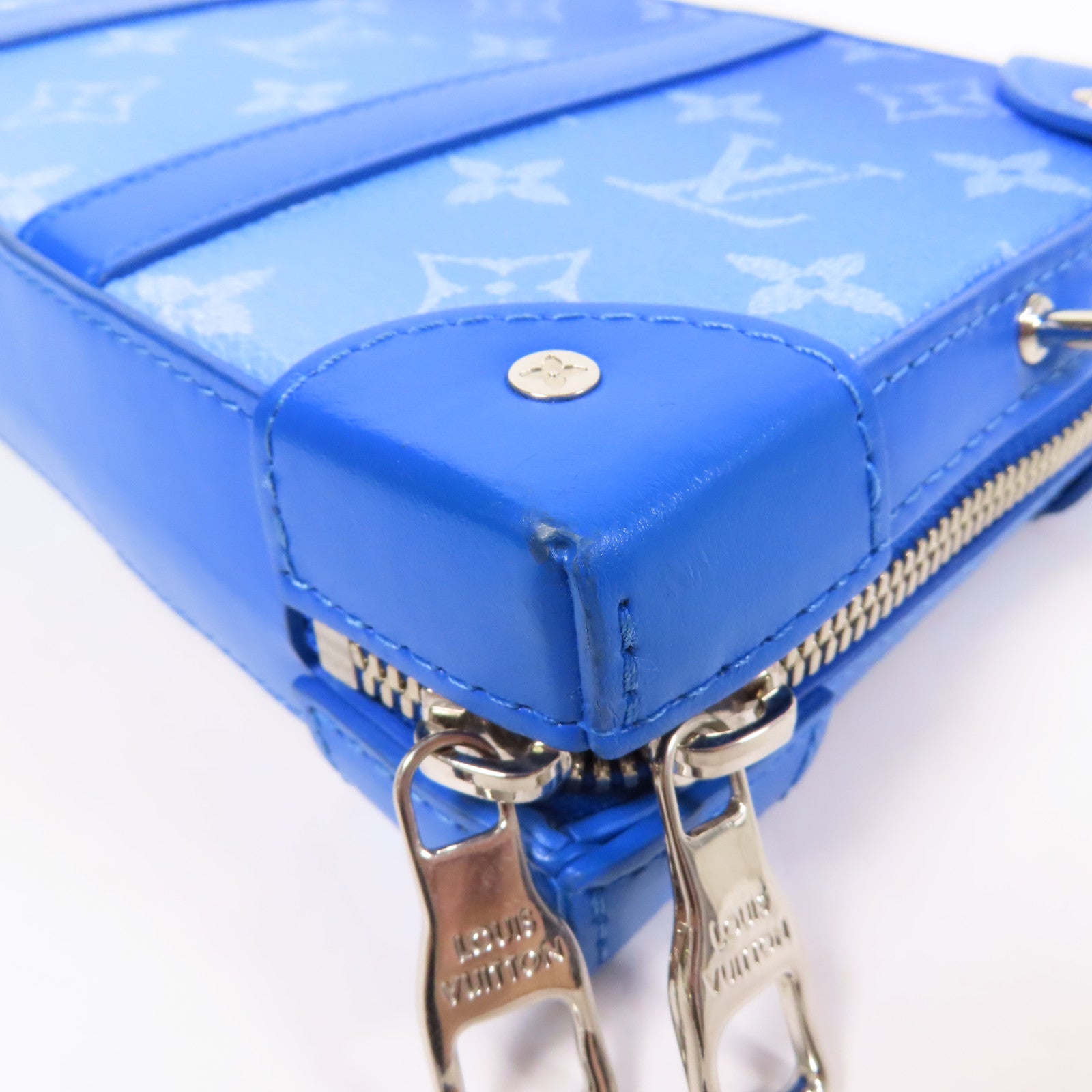 LOUIS VUITTON LV SHW Soft Trunk Wallet Shoulder Bag M45432 Monogram Clouds Blue