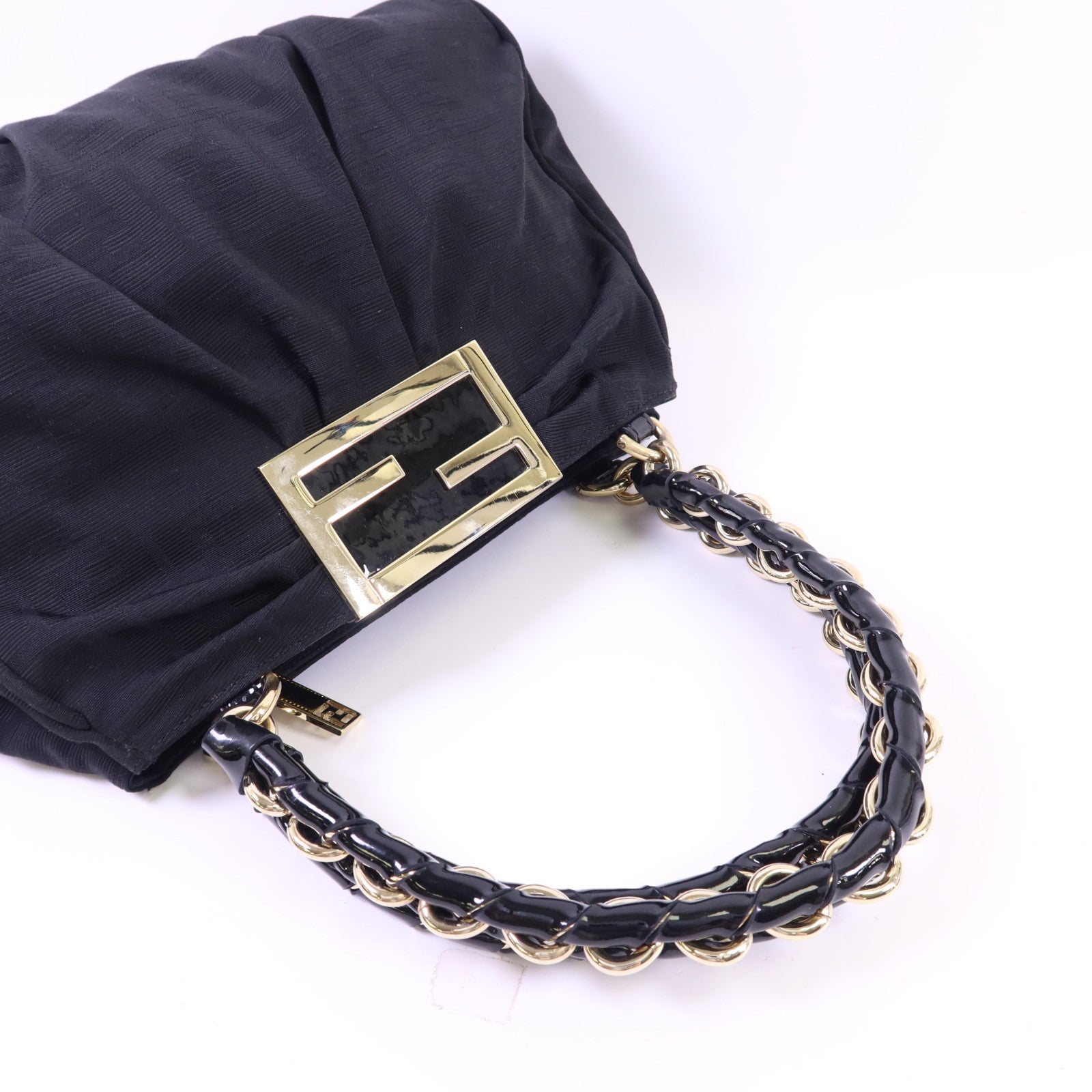FENDI 帆布Shoulder Bag金扣肩背袋