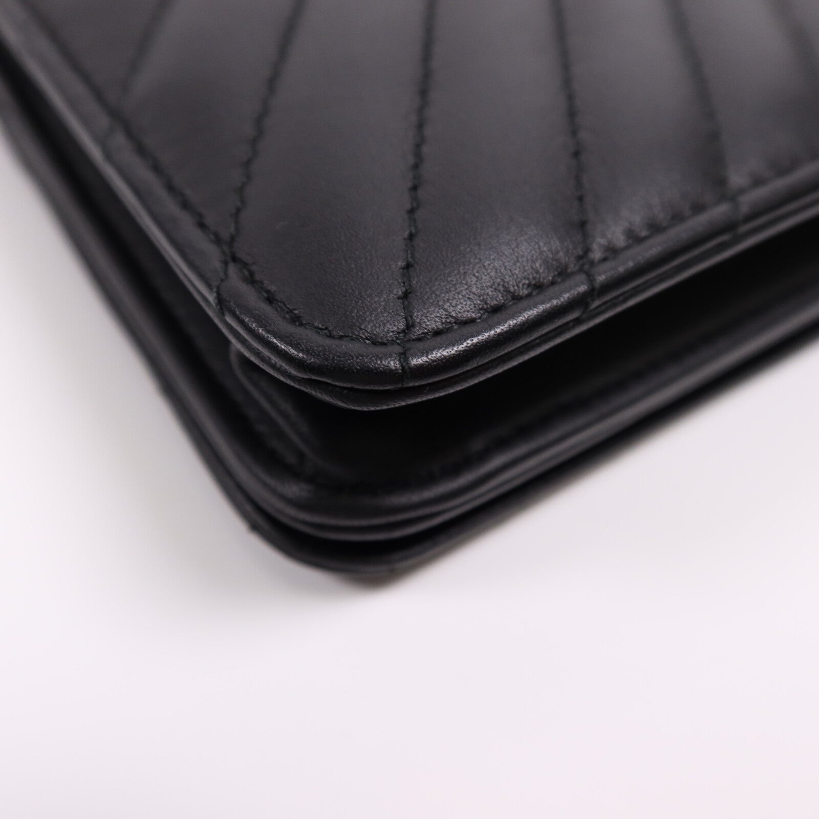 CHANEL 羊皮皮革WOC Wallet On Chain銀扣鏈帶肩背袋