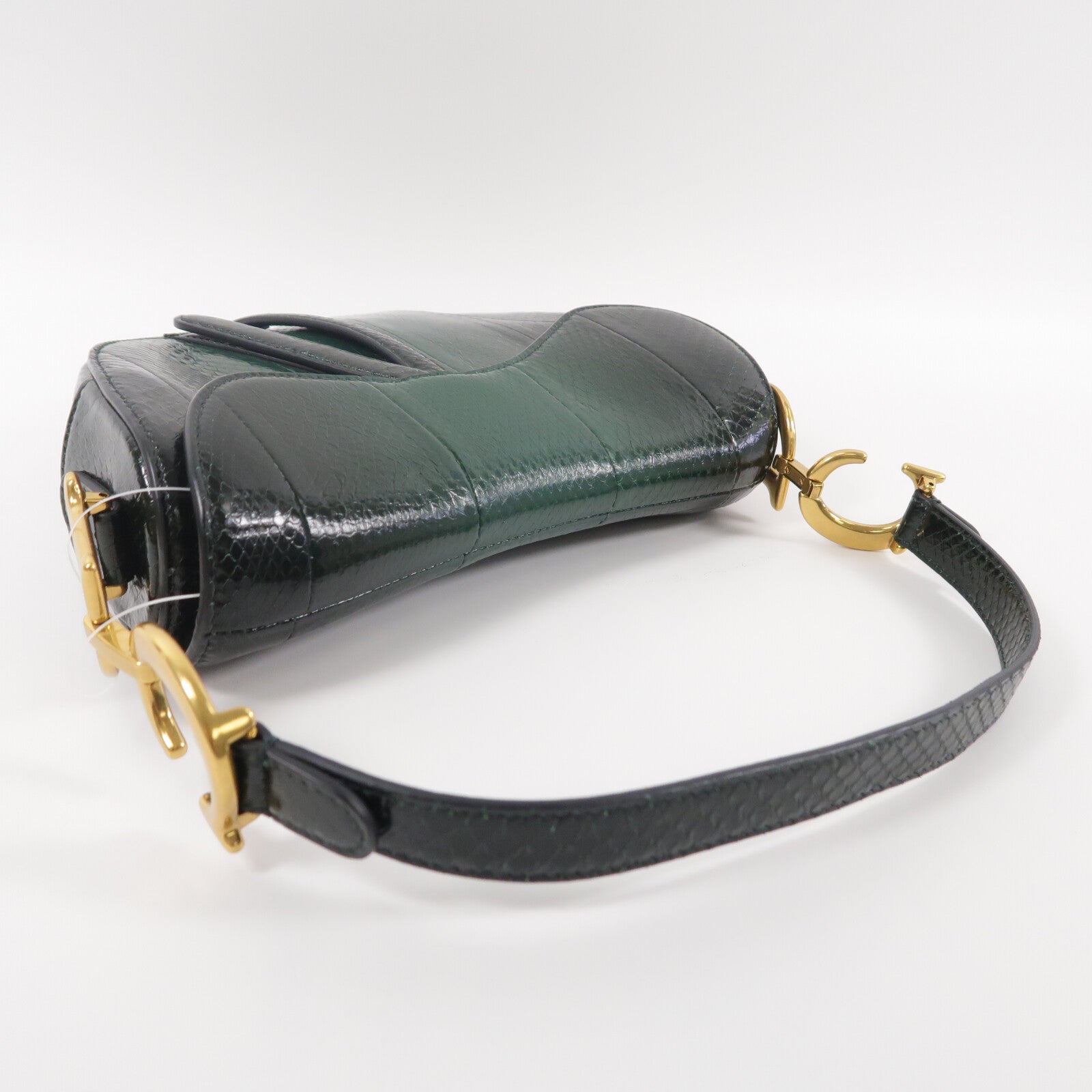 Dior 蛇皮皮革Saddle Medium肩背袋