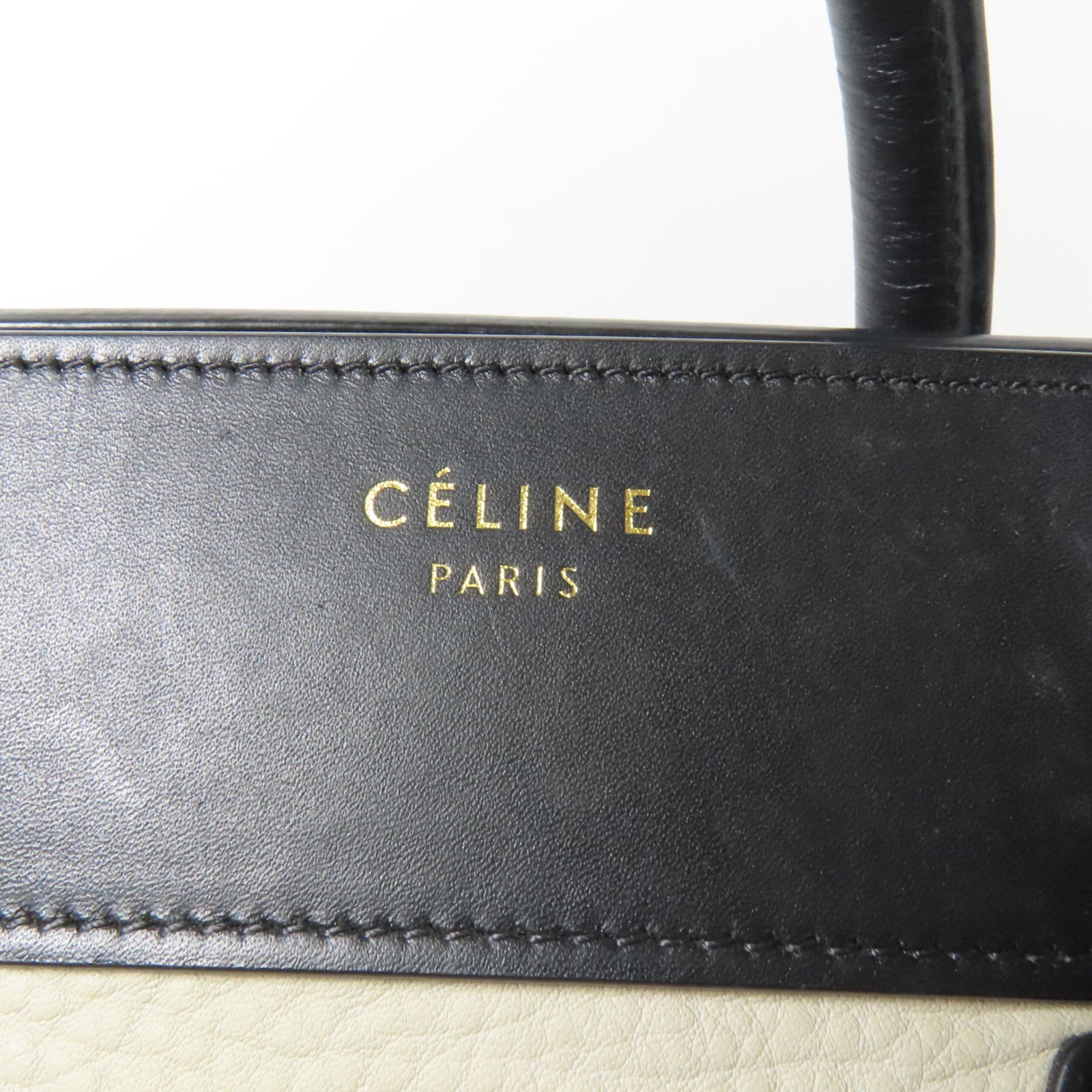 CELINE 牛皮皮革Mini Luggage金扣手挽袋
