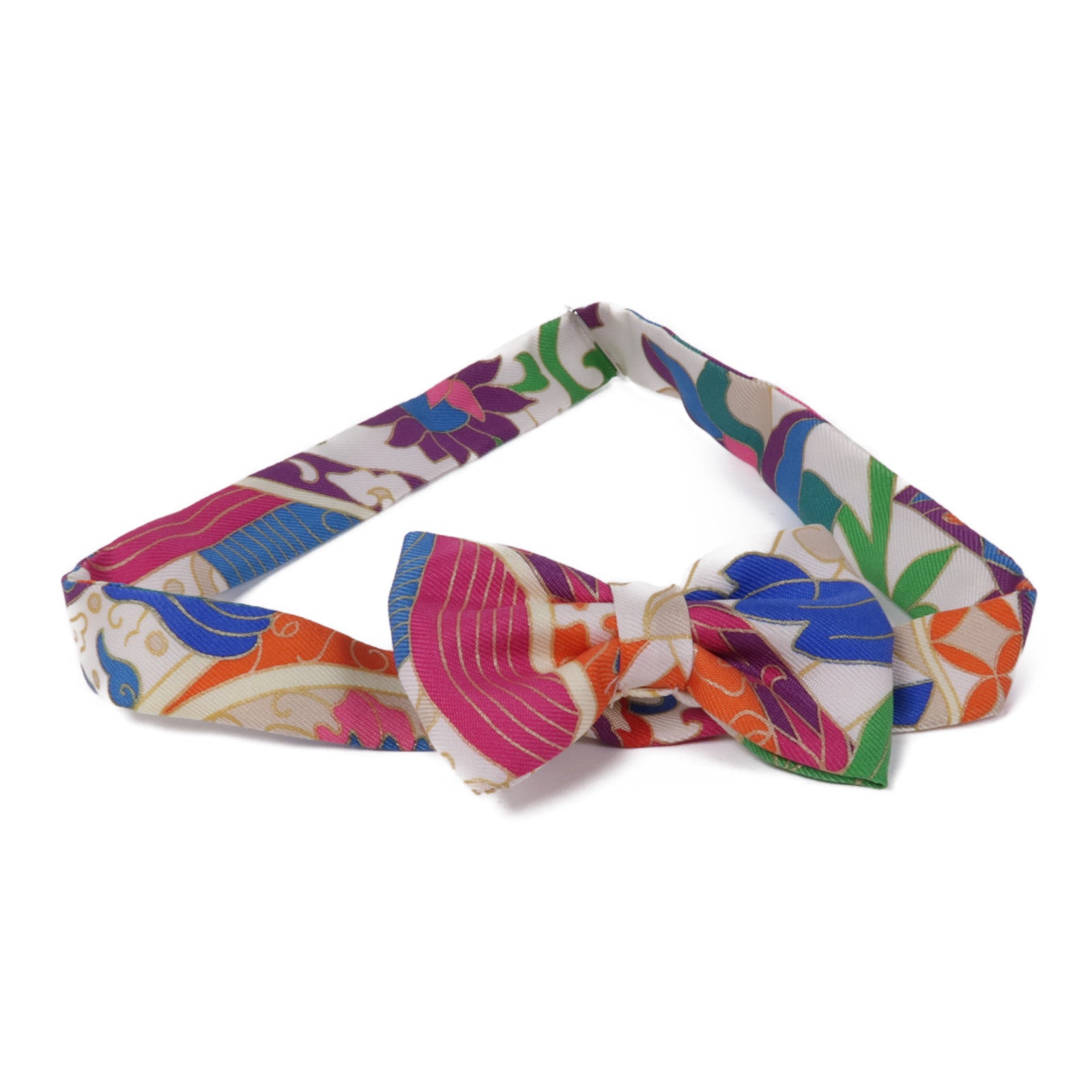 HERMES 絲質Bowtie領結Multicolor