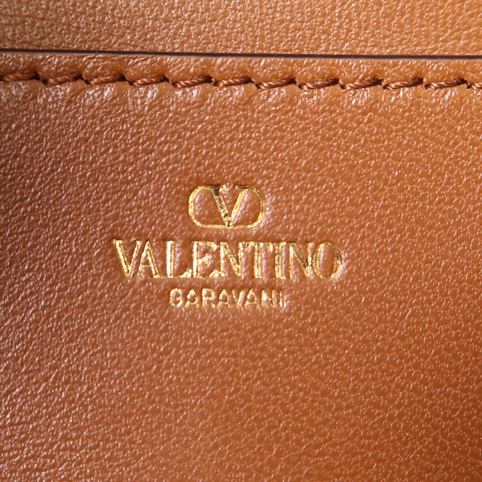 Valentino 羊皮皮革V Logo Pouf Mini Bucket金扣肩背袋