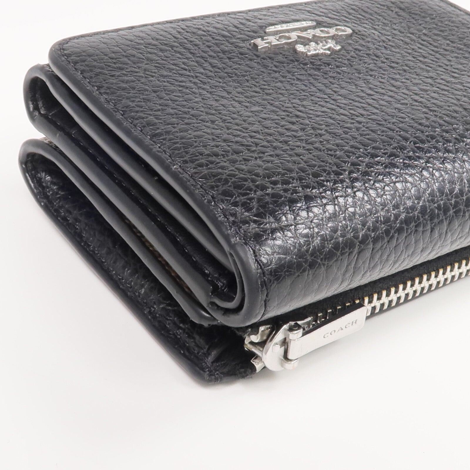 COACH 牛皮皮革Wallet銀扣錢包