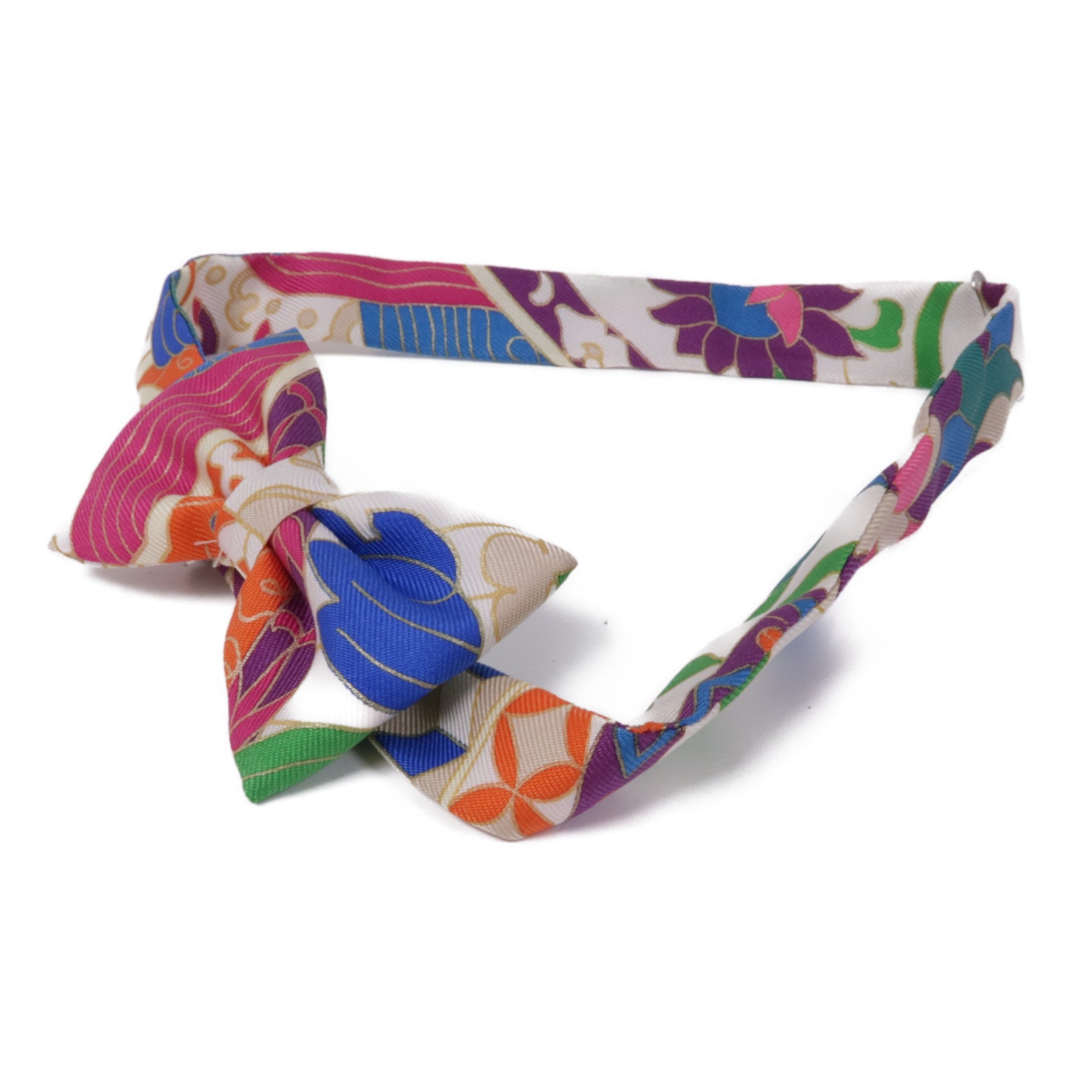 HERMES 絲質Bowtie領結Multicolor