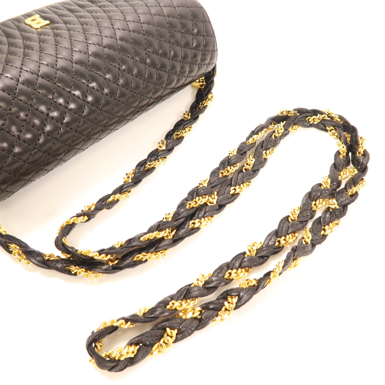 BALLY 羊皮皮革金扣Chain Shoulder Bag鏈帶肩背袋