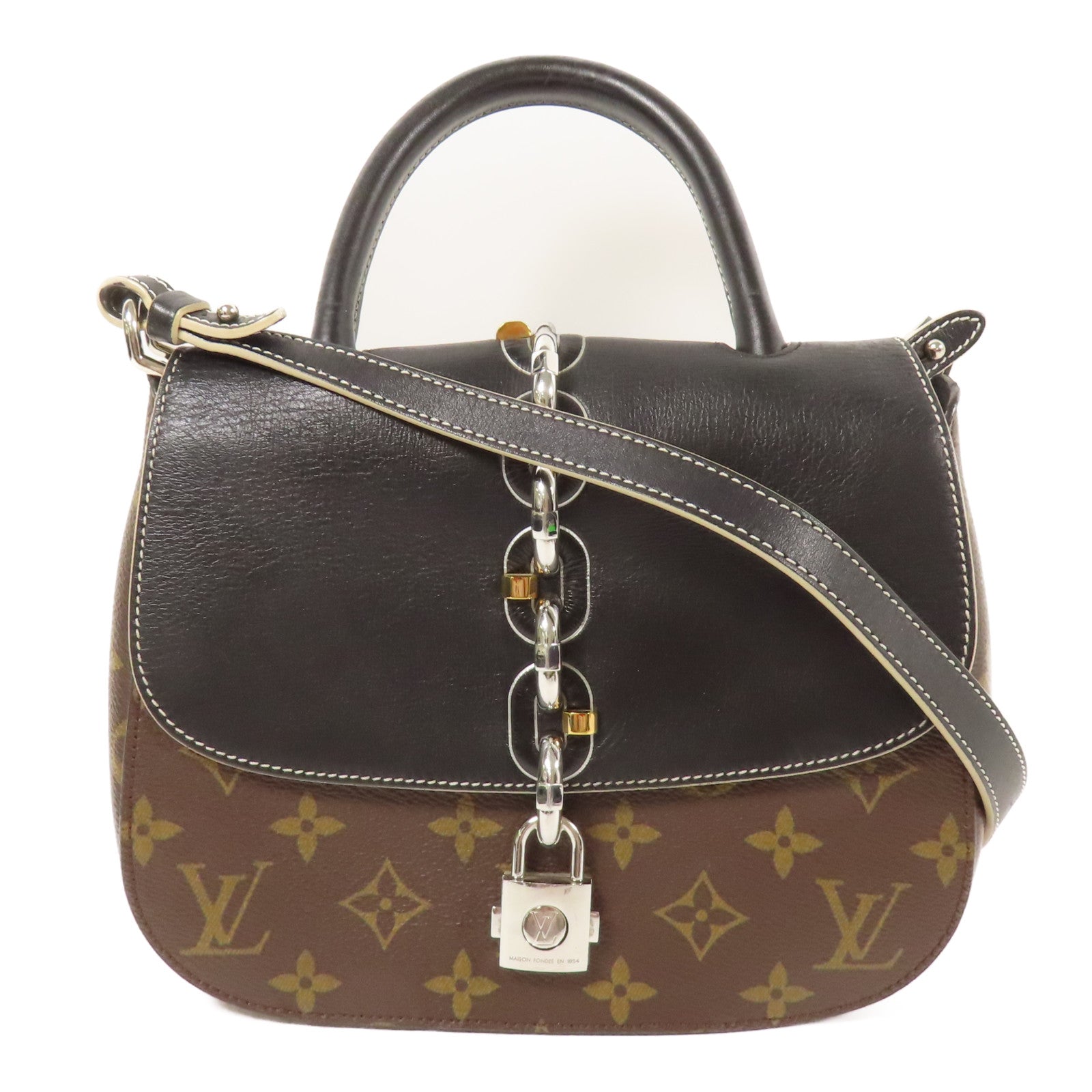 LOUIS VUITTON Monogram Chain It 銀扣手挽肩背兩用袋
