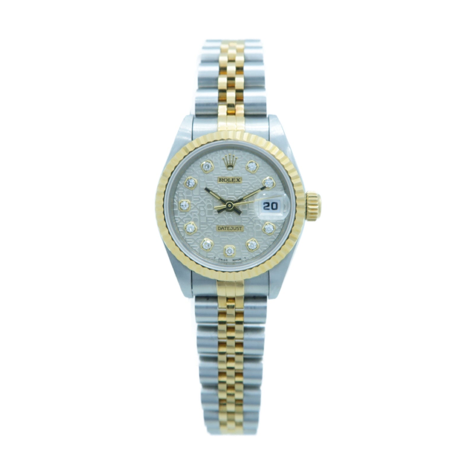 ROLEX Datejust 18K玫瑰金/不鏽鋼手錶自動機芯銀色