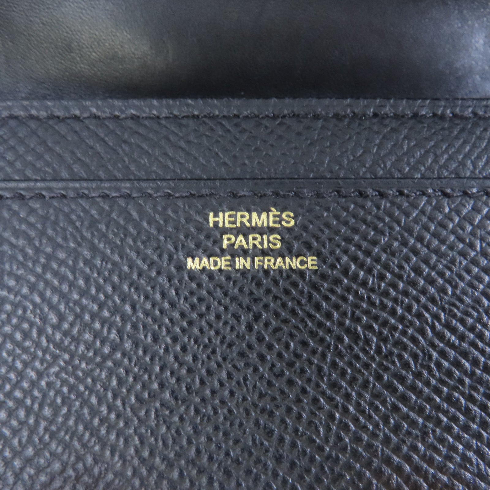 HERMES Epsom皮革Constance To Go金扣肩背袋Noir/黑色