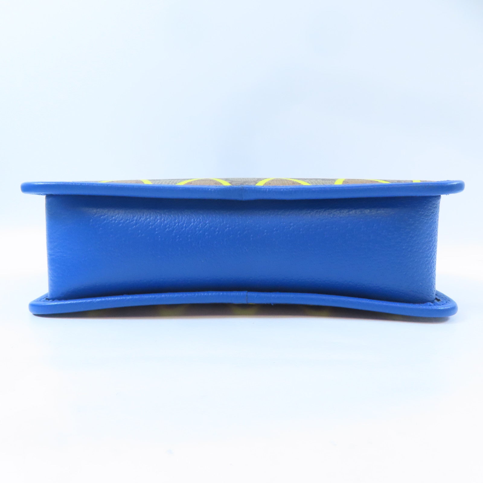 GUCCI 【激減優惠】塗層帆布Shoulder Bag金扣肩背袋啡色/藍色