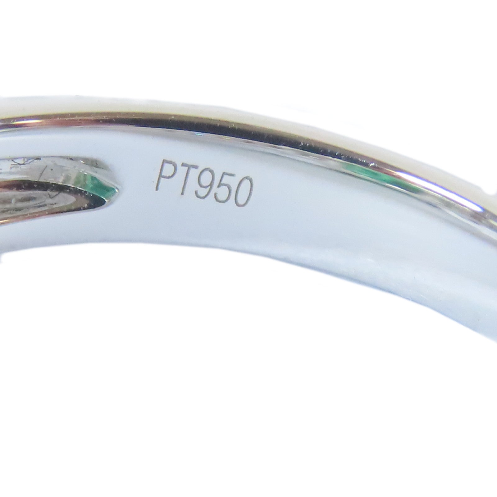 JEWELRY 【激減優惠】PT950白金Ring2.40ct綠寶石/0.80ct鑽石戒指US#6