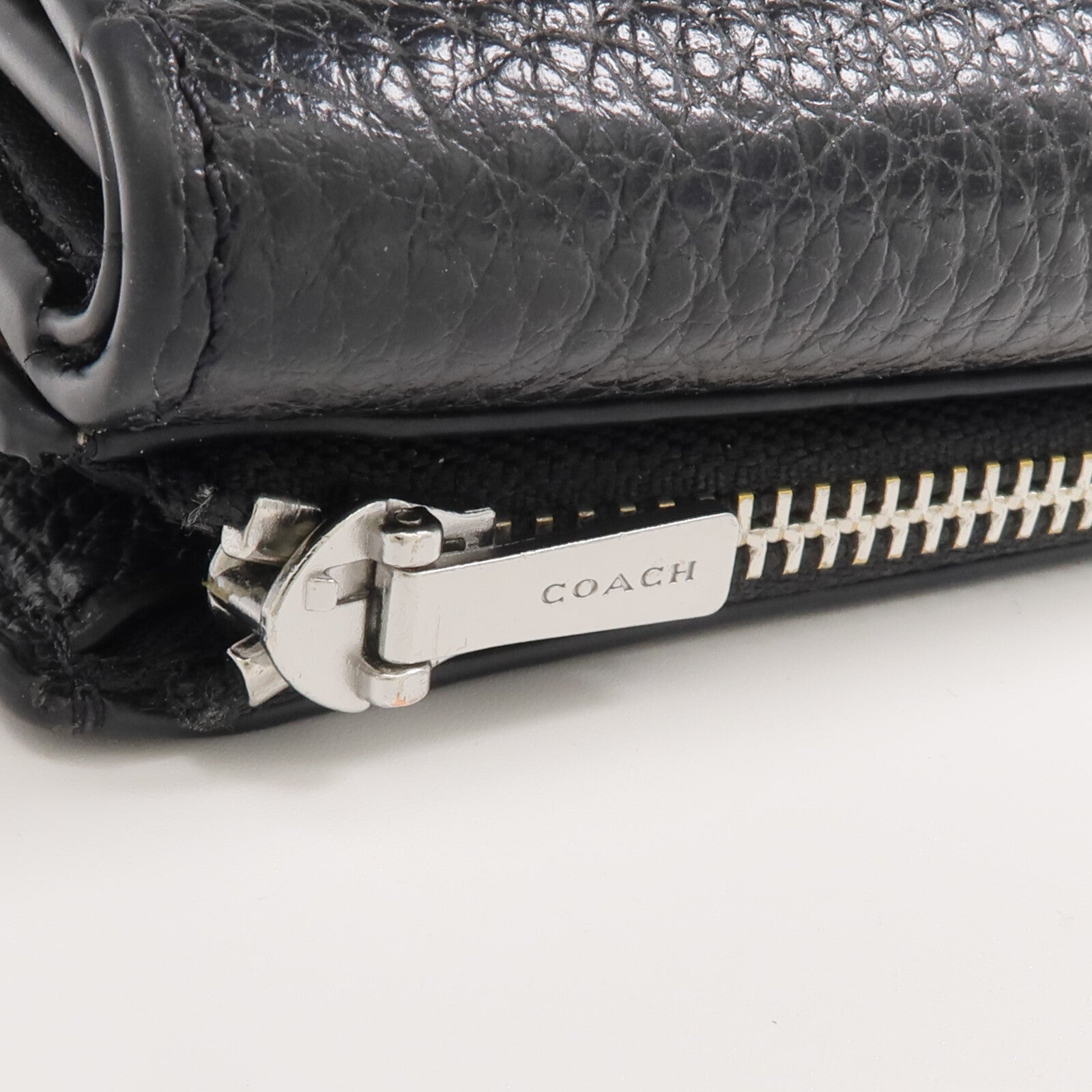 COACH 牛皮皮革Wallet銀扣錢包