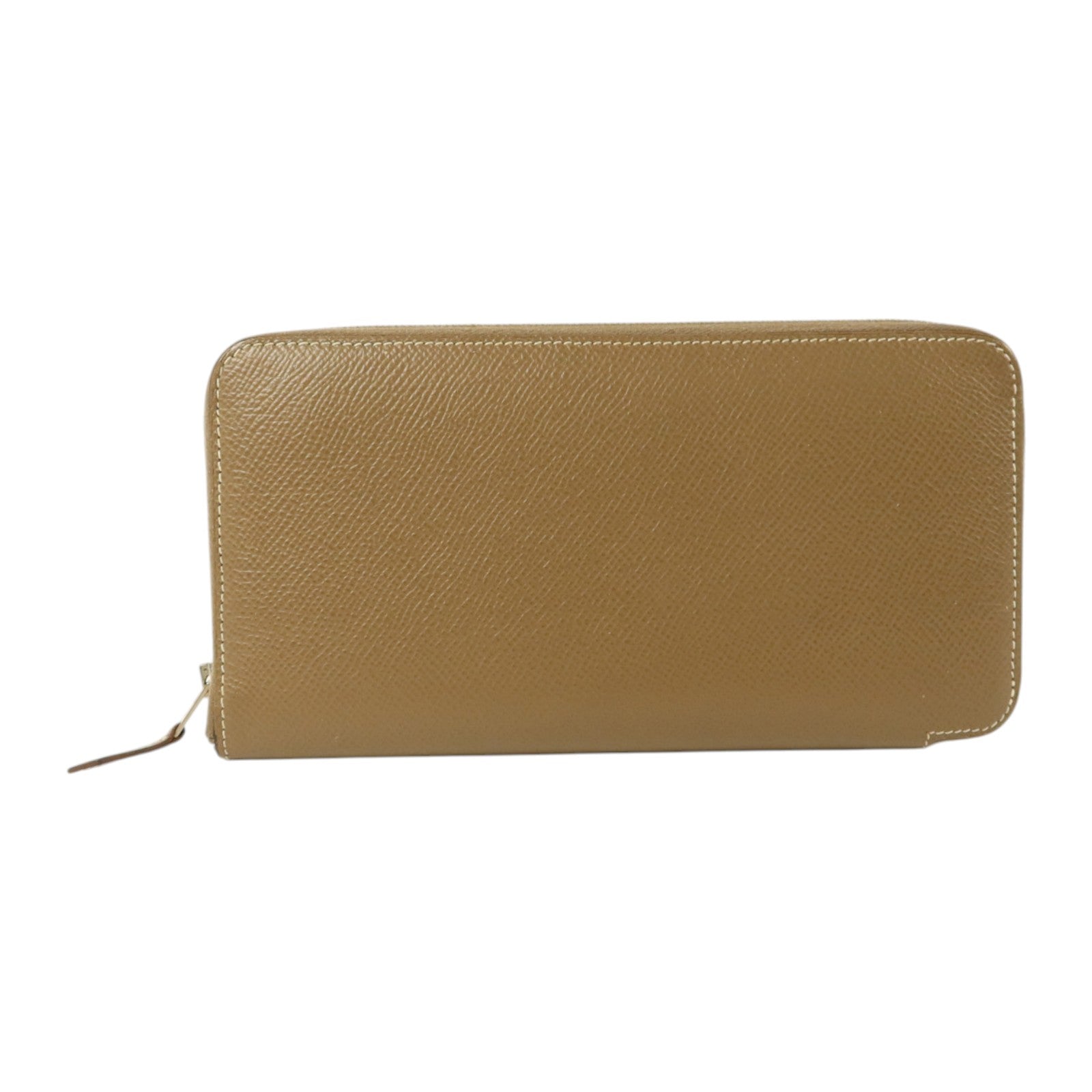 HERMES Epsom皮革Silk in Azap Long Wallet銀扣長錢包Etoupe