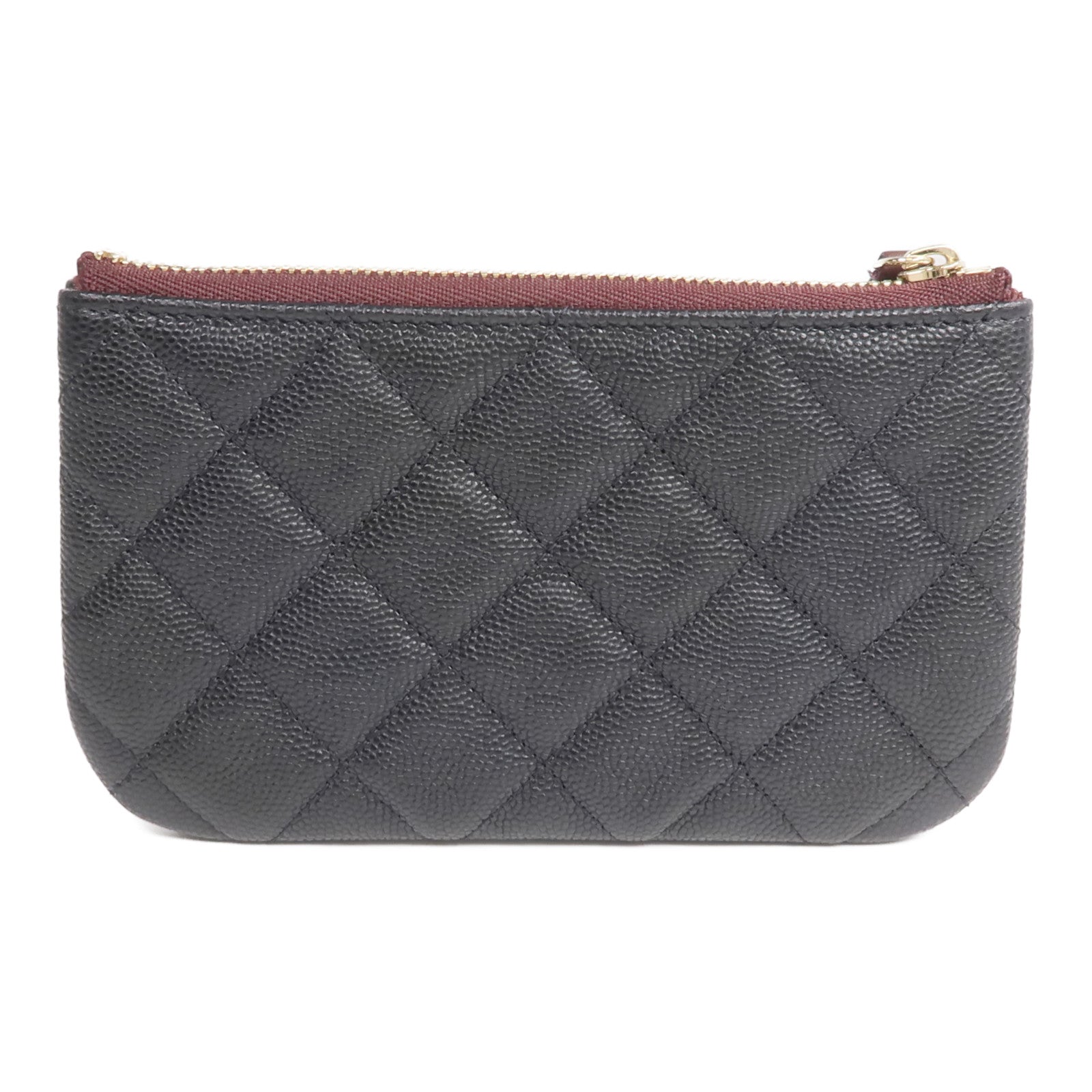 CHANEL 牛皮皮革Mini Pouch金扣手拿包