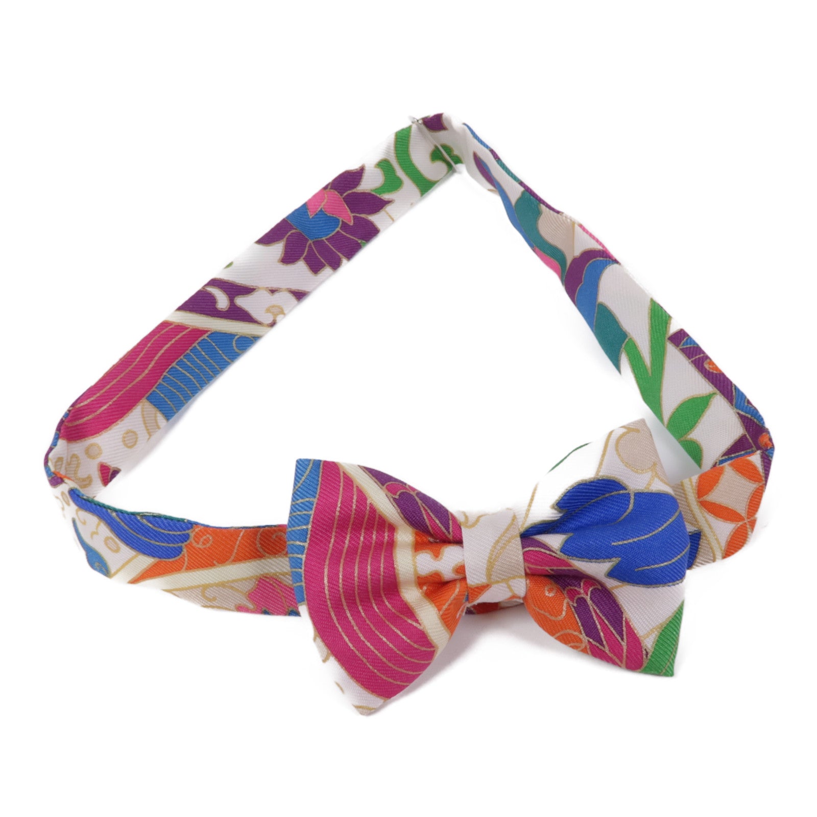 HERMES 絲質Bowtie領結Multicolor