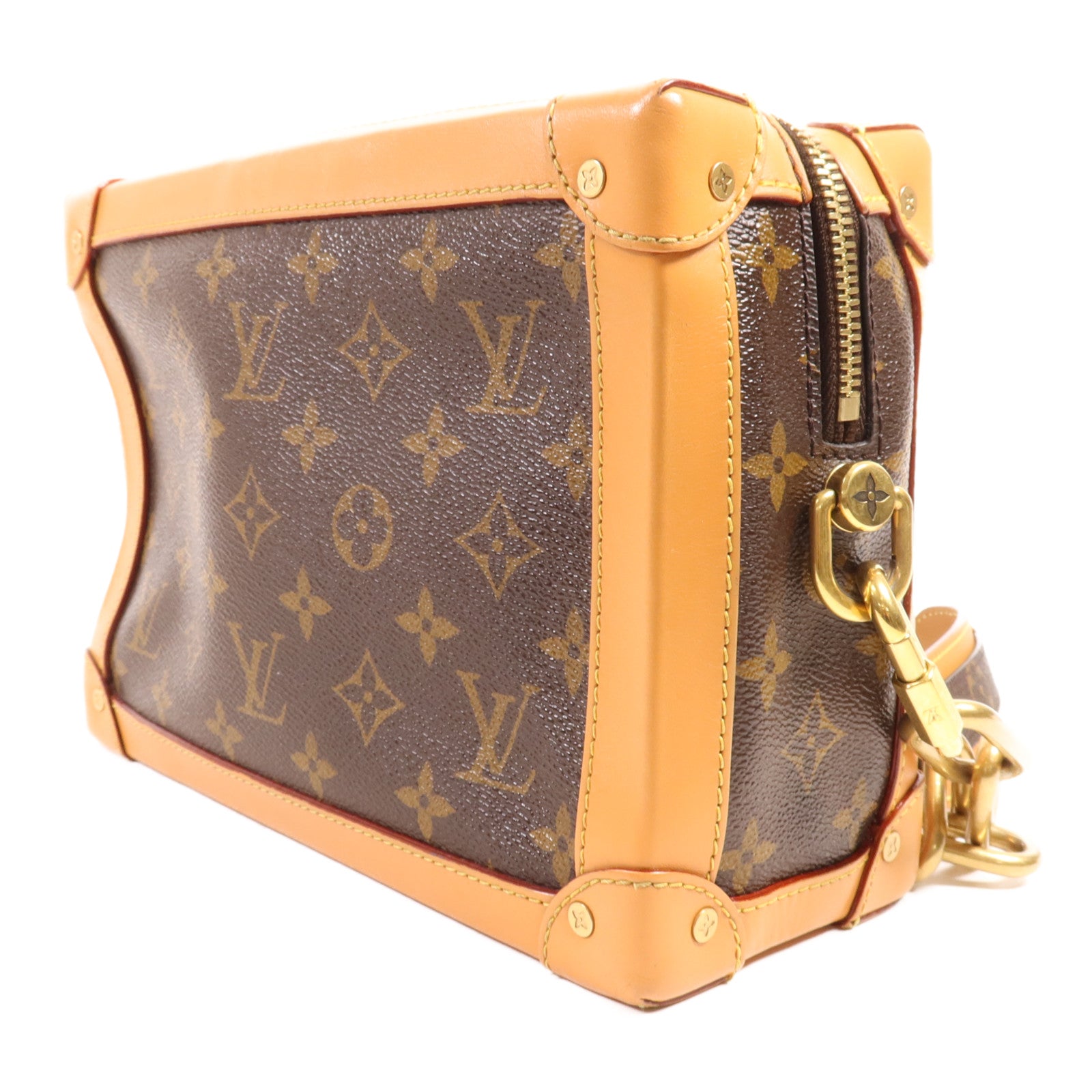 LOUIS VUITTON Monogram Soft Trunk金扣肩背袋