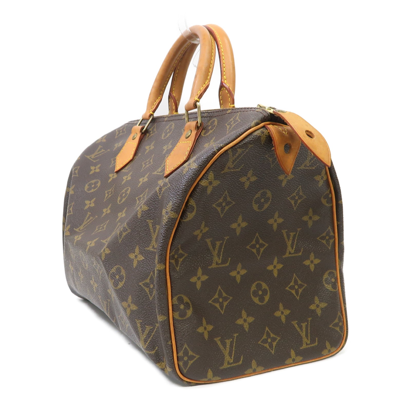 LOUIS VUITTON Monogram Speedy 30金扣手挽袋啡色