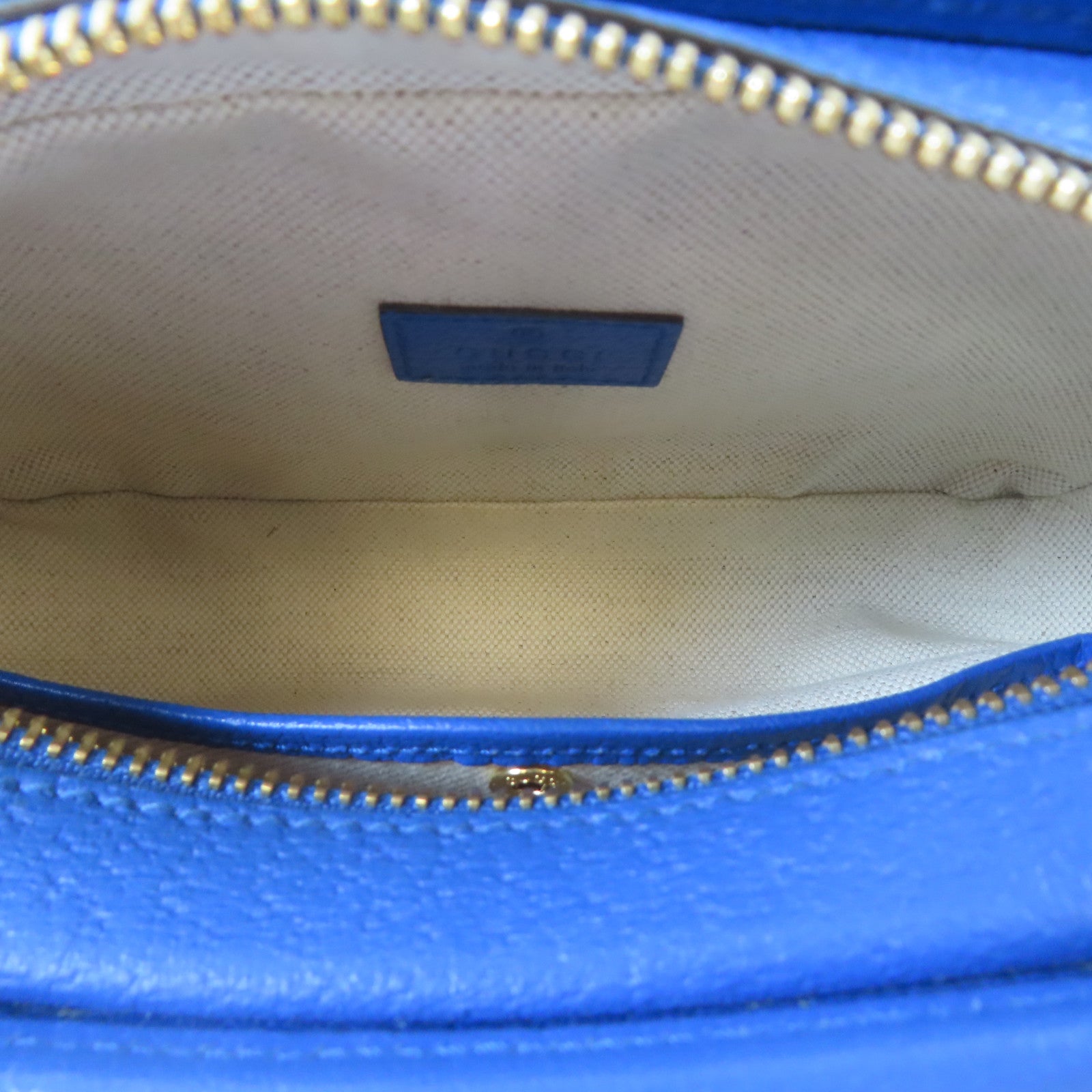 GUCCI 【激減優惠】塗層帆布Shoulder Bag金扣肩背袋啡色/藍色