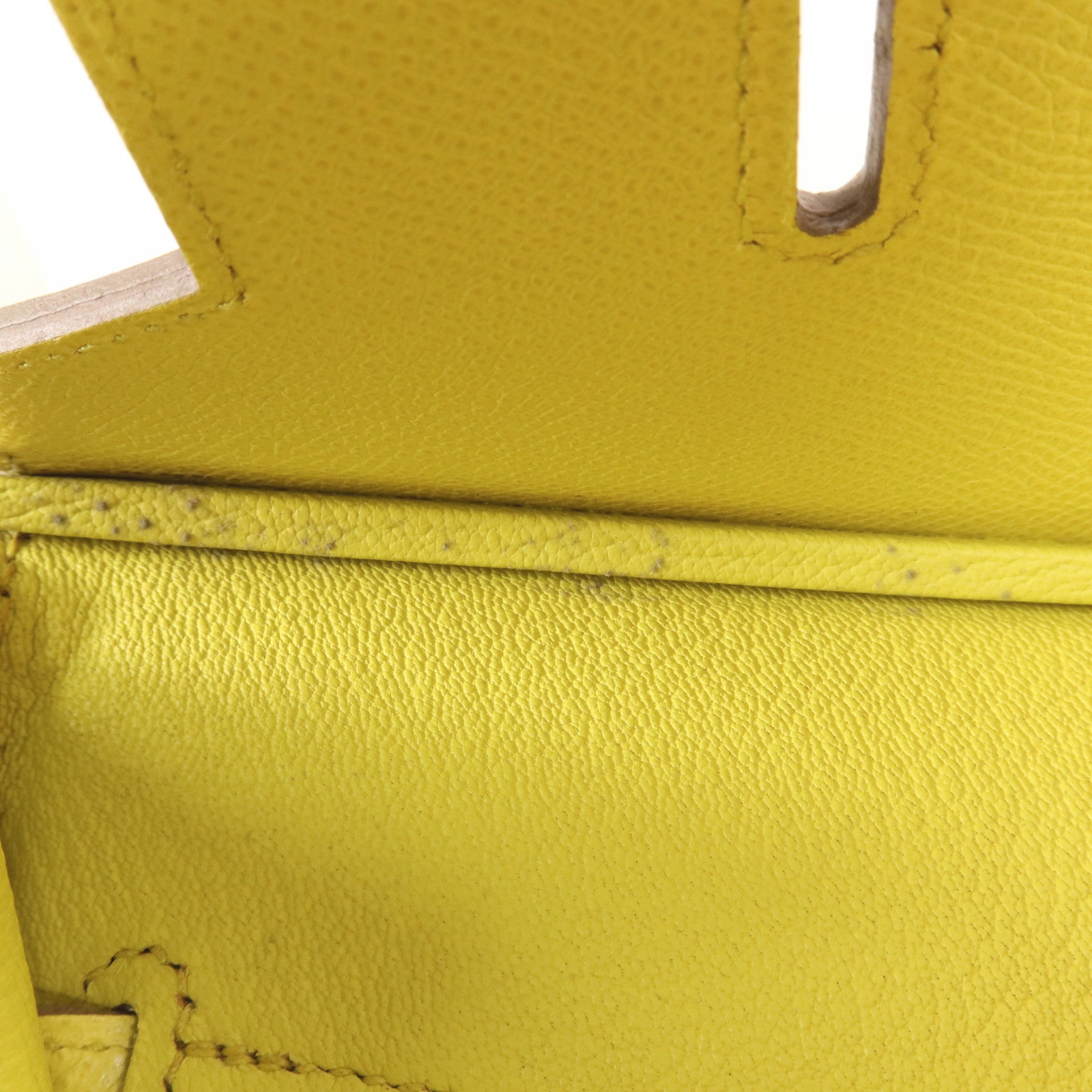 HERMES Epsom皮革Birkin 35銀扣手挽袋Lime