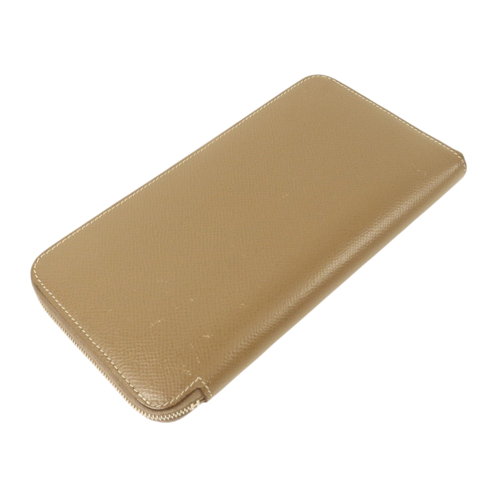 HERMES Epsom皮革Silk in Azap Long Wallet銀扣長錢包Etoupe