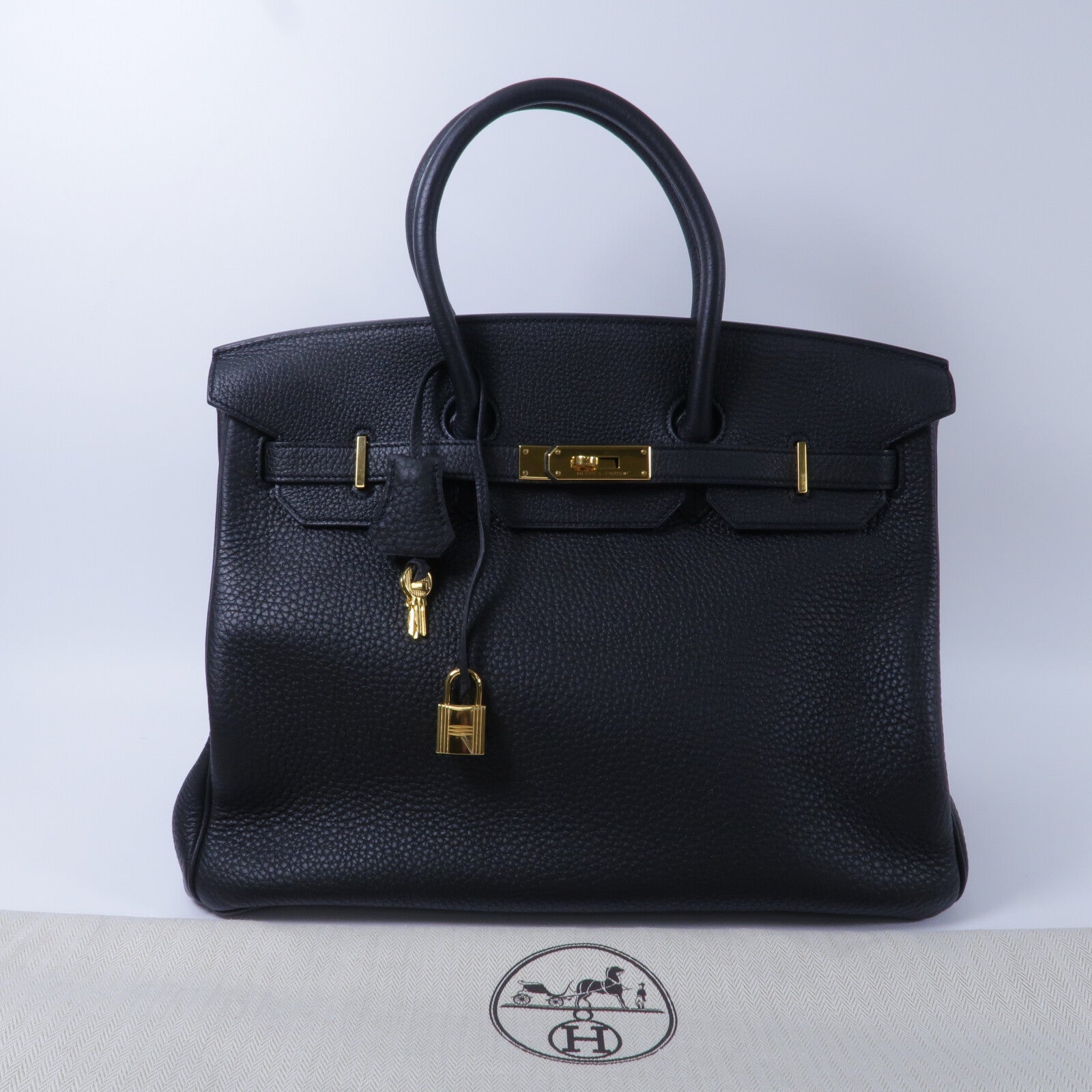 HERMES Togo皮革Birkin 35手挽袋Noir