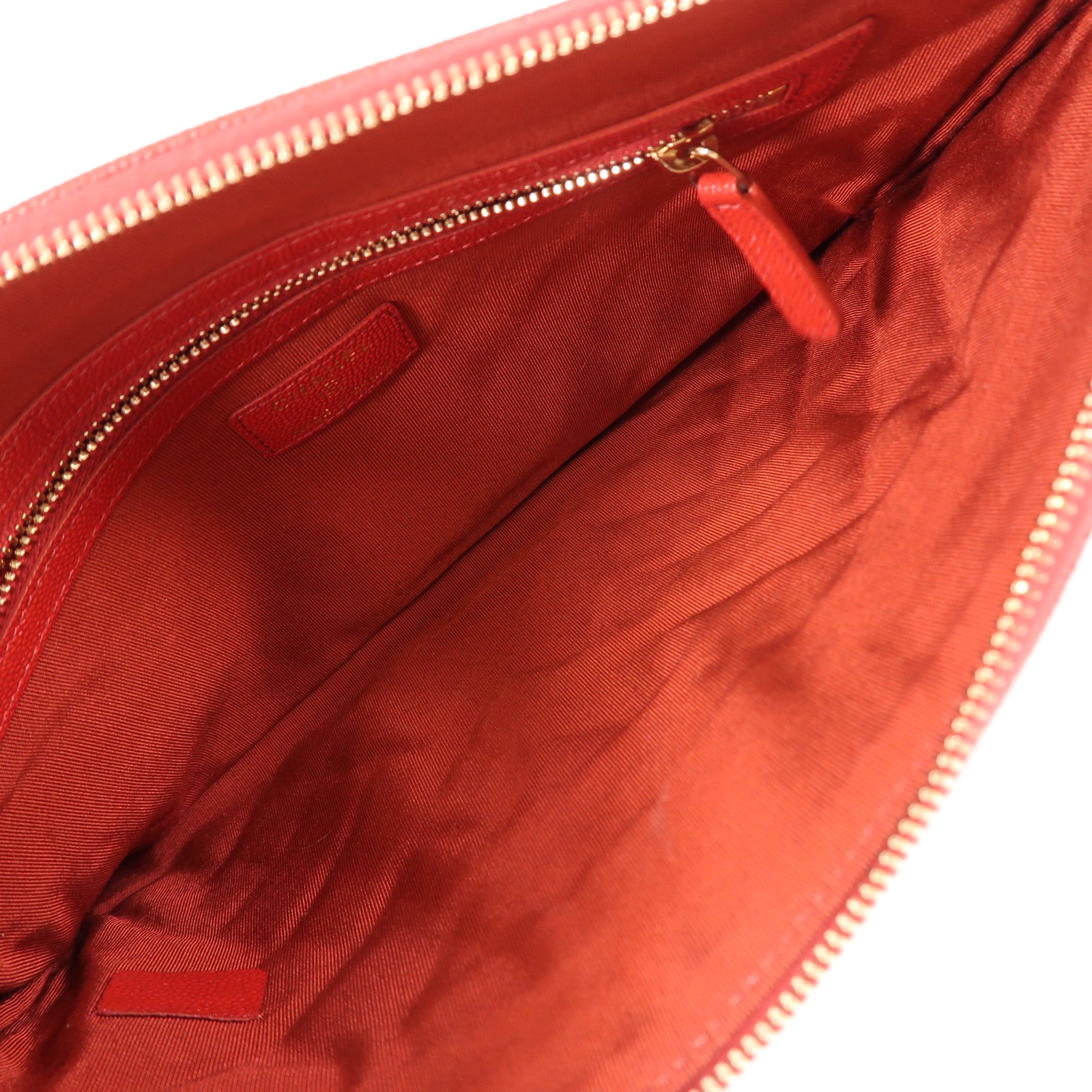 CHANEL 牛皮皮革Clutch金扣手拿包