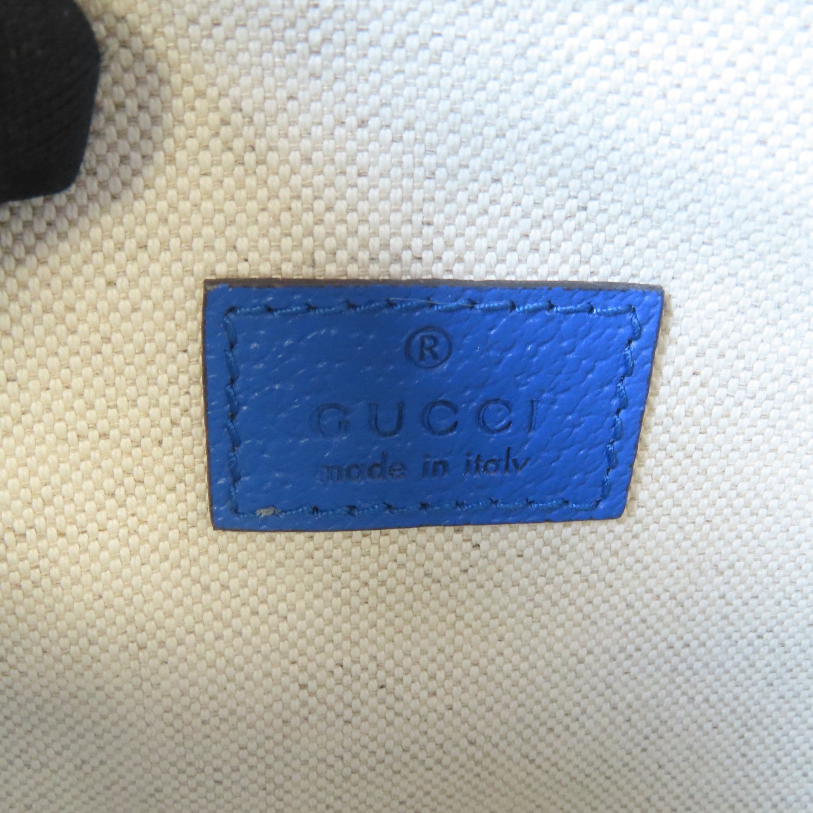 GUCCI 【激減優惠】塗層帆布Shoulder Bag金扣肩背袋啡色/藍色