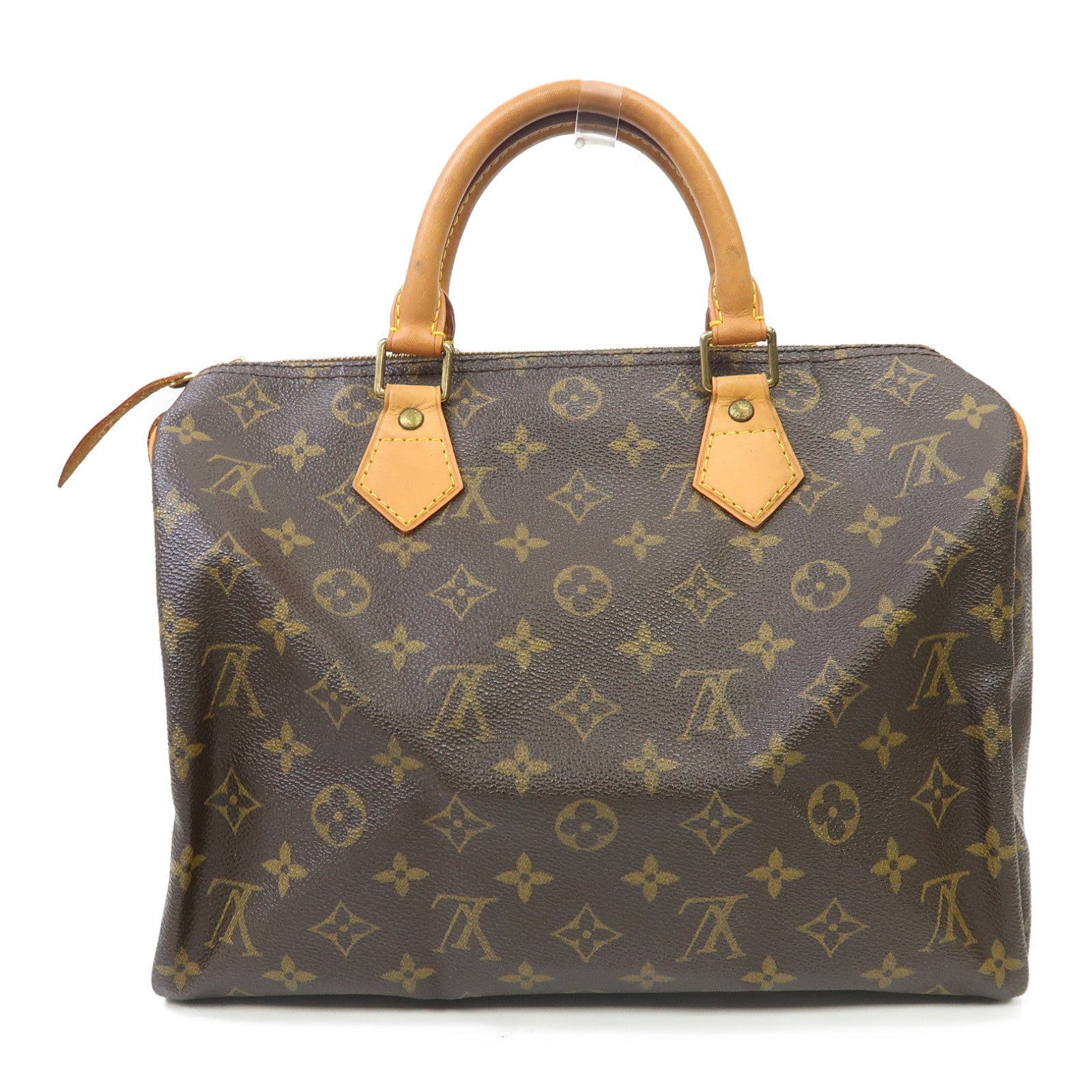 LOUIS VUITTON Monogram Speedy 30金扣手挽袋啡色