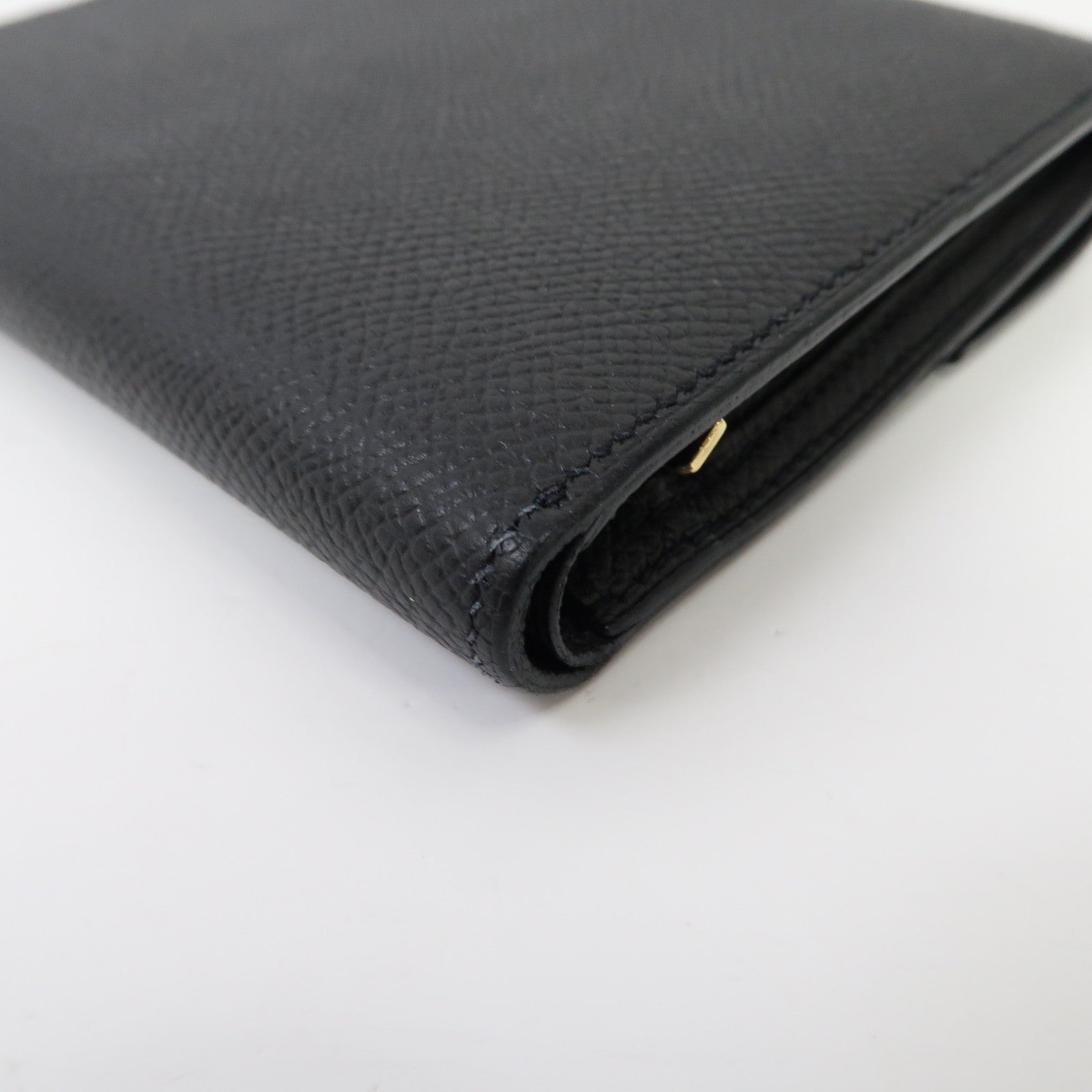 HERMES Epsom皮革Clic 12 Wallet金扣錢包黑色