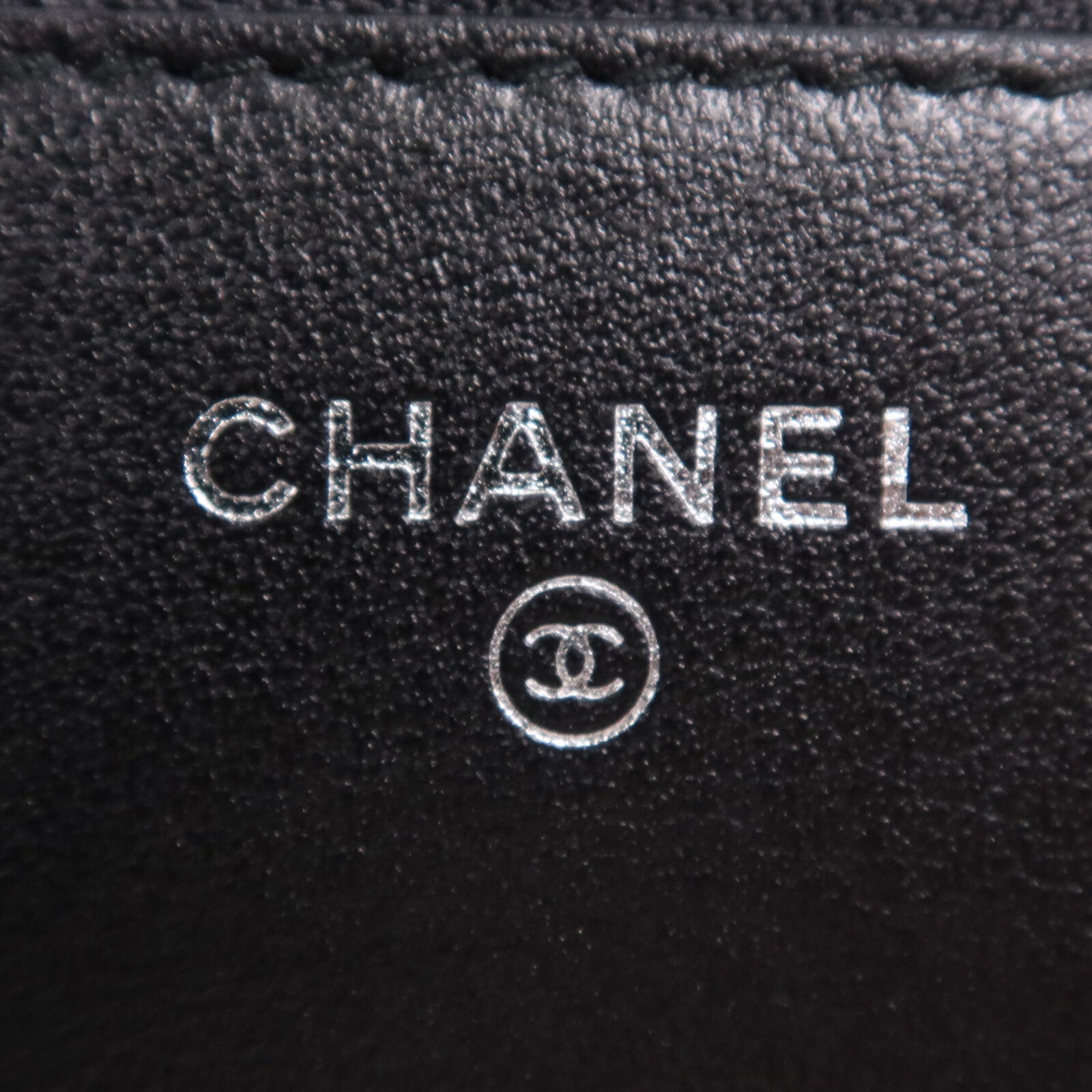 CHANEL 羊皮皮革WOC Wallet On Chain銀扣鏈帶肩背袋