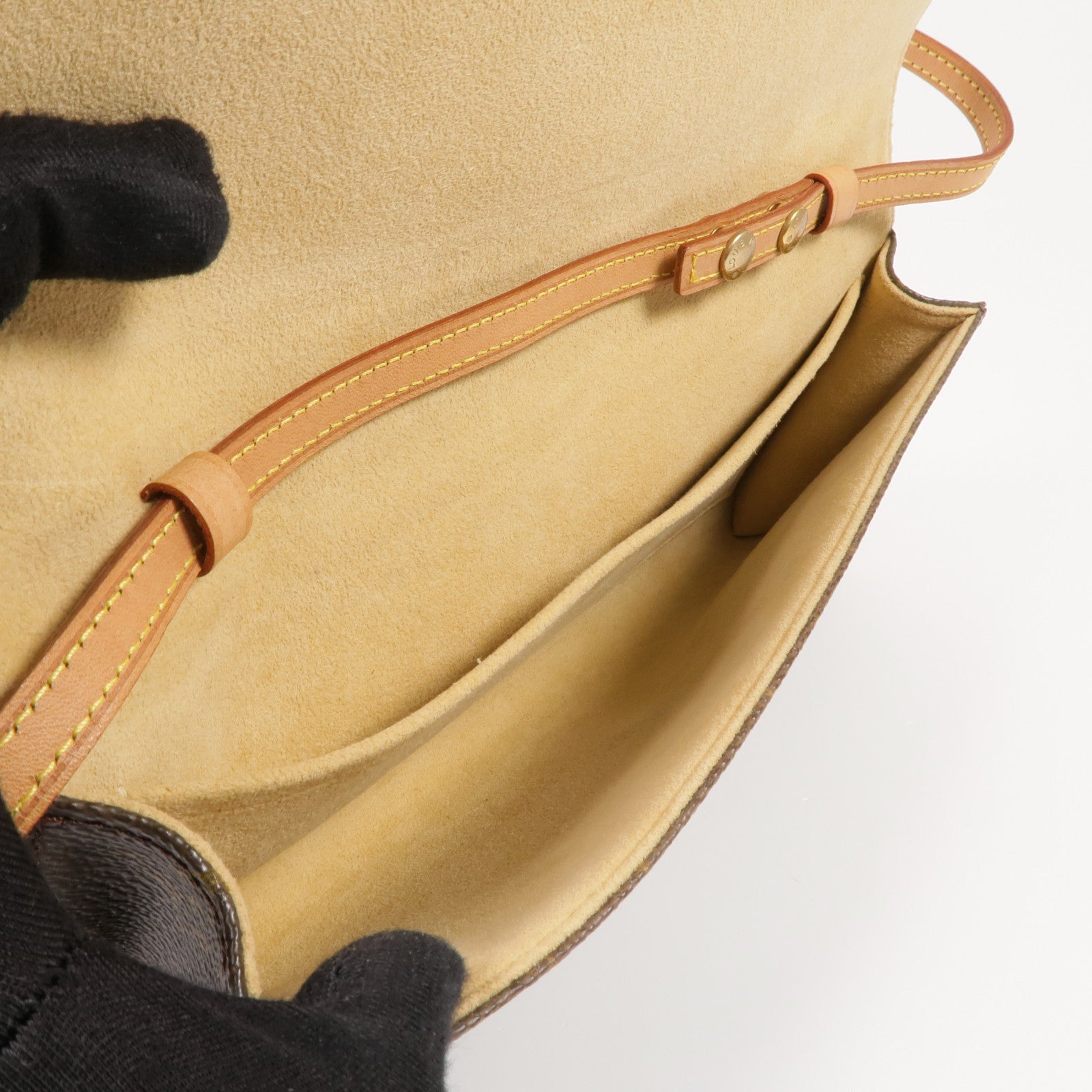 LOUIS VUITTON Monogram Pochette Twin GM金扣肩背袋